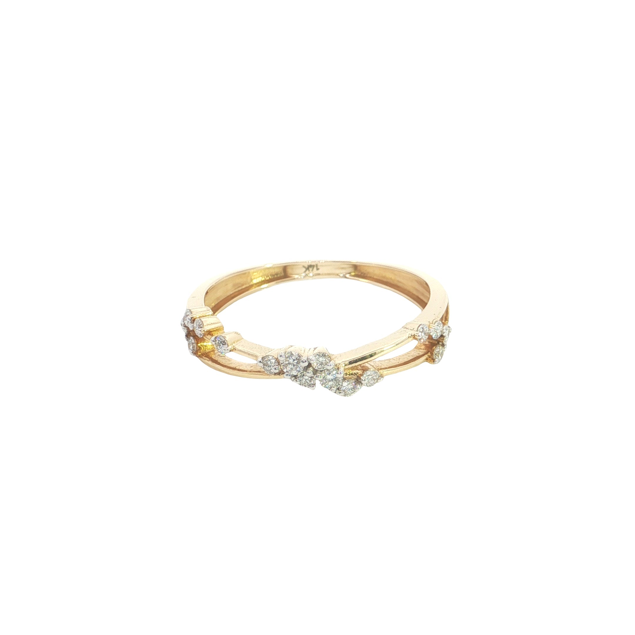 Round Brilliant Cut Lab grown Diamond Fashion Ring  Band