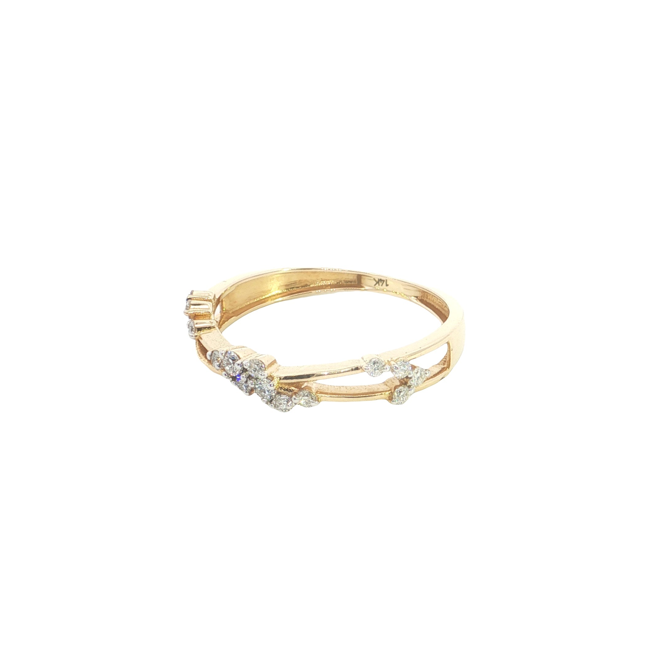 Round Brilliant Cut Lab grown Diamond Fashion Ring  Band