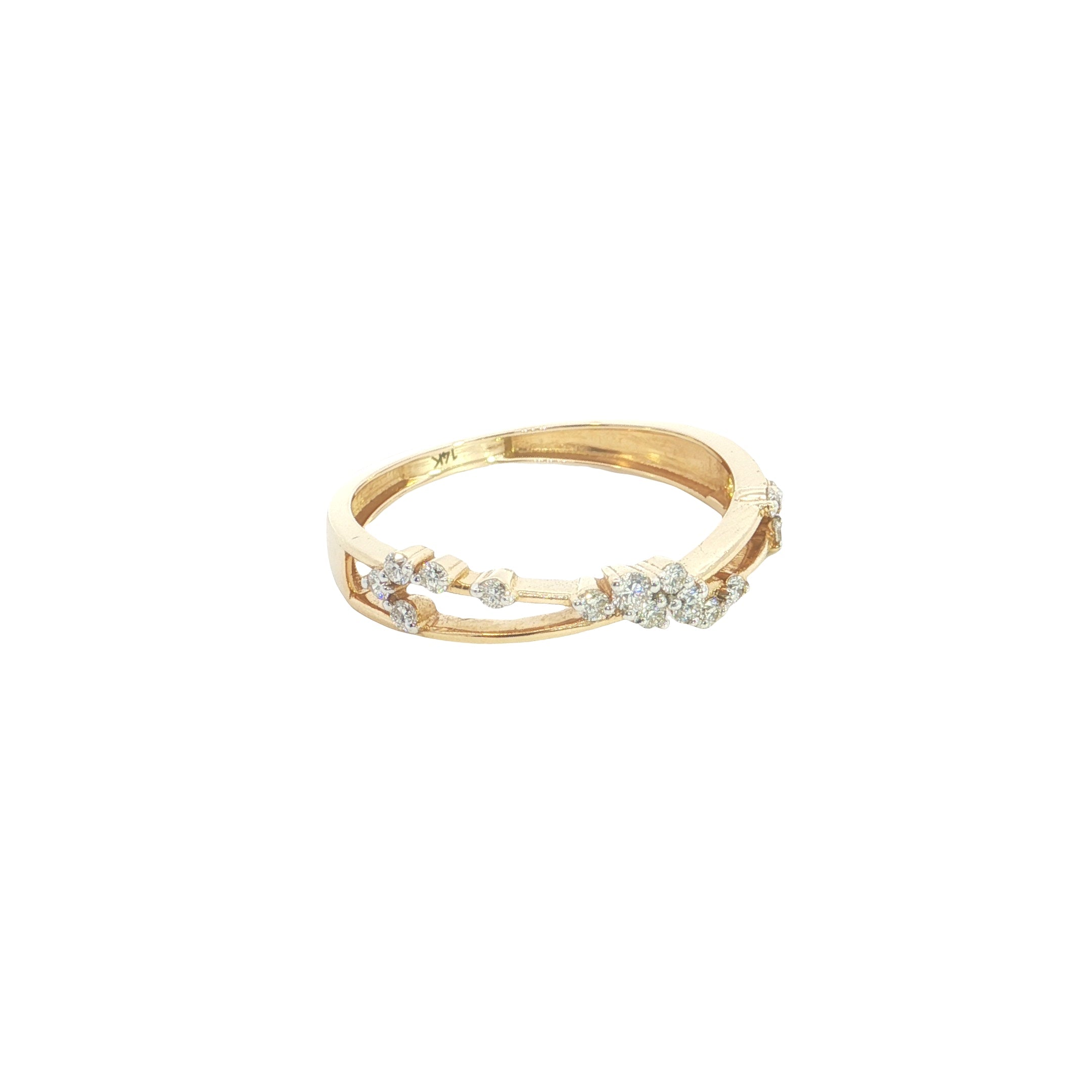 Round Brilliant Cut Lab grown Diamond Fashion Ring  Band