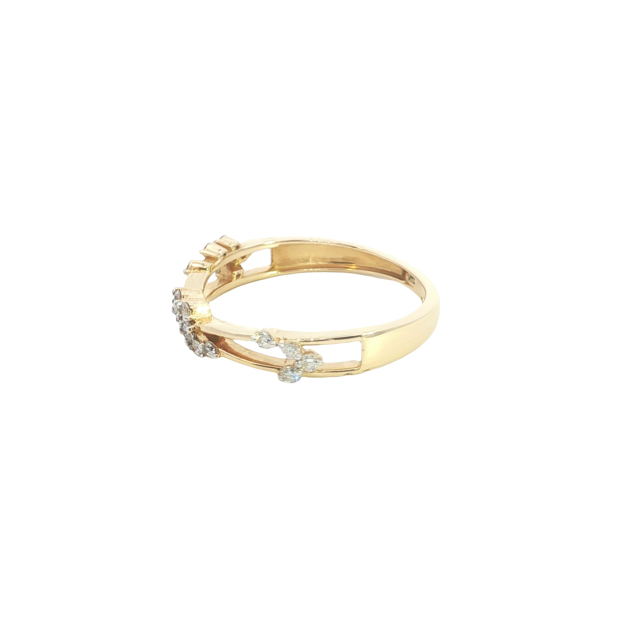 Round Brilliant Cut Lab grown Diamond Fashion Ring  Band