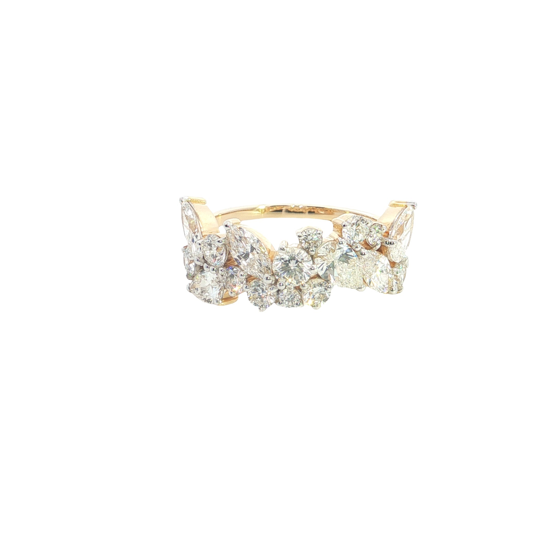 Marquise, Pear and Round Multiple Shape Lab grown Diamond Ring