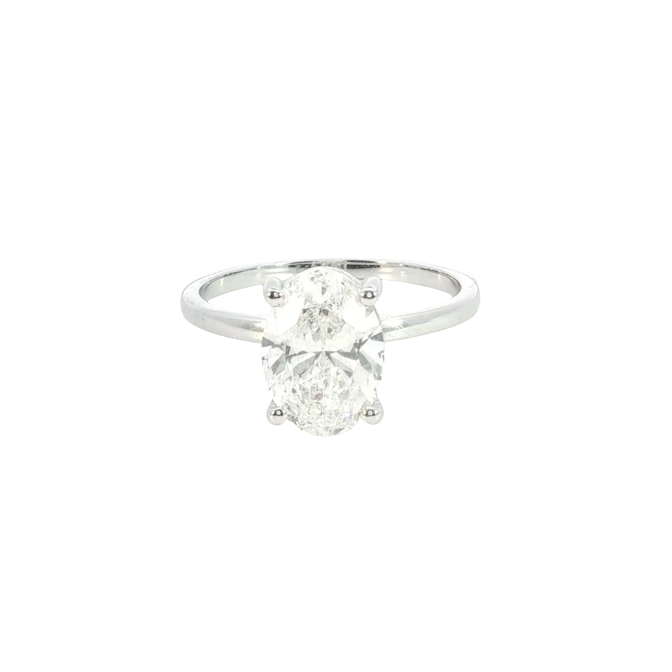 Oval Cut Lab grown Diamond Classic Solitaire Engagement Ring