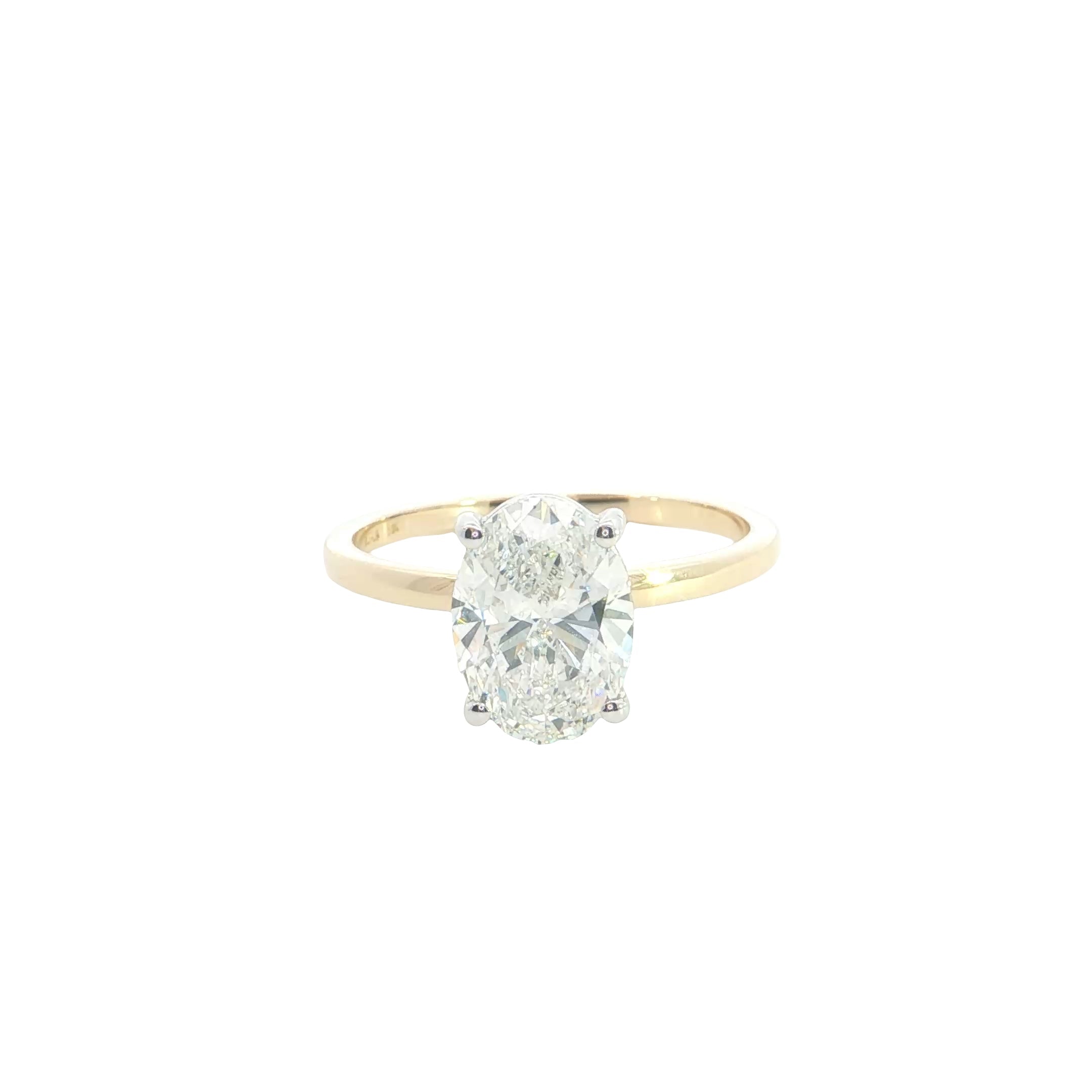 Oval Cut Lab grown Diamond Classic Solitaire Engagement Ring