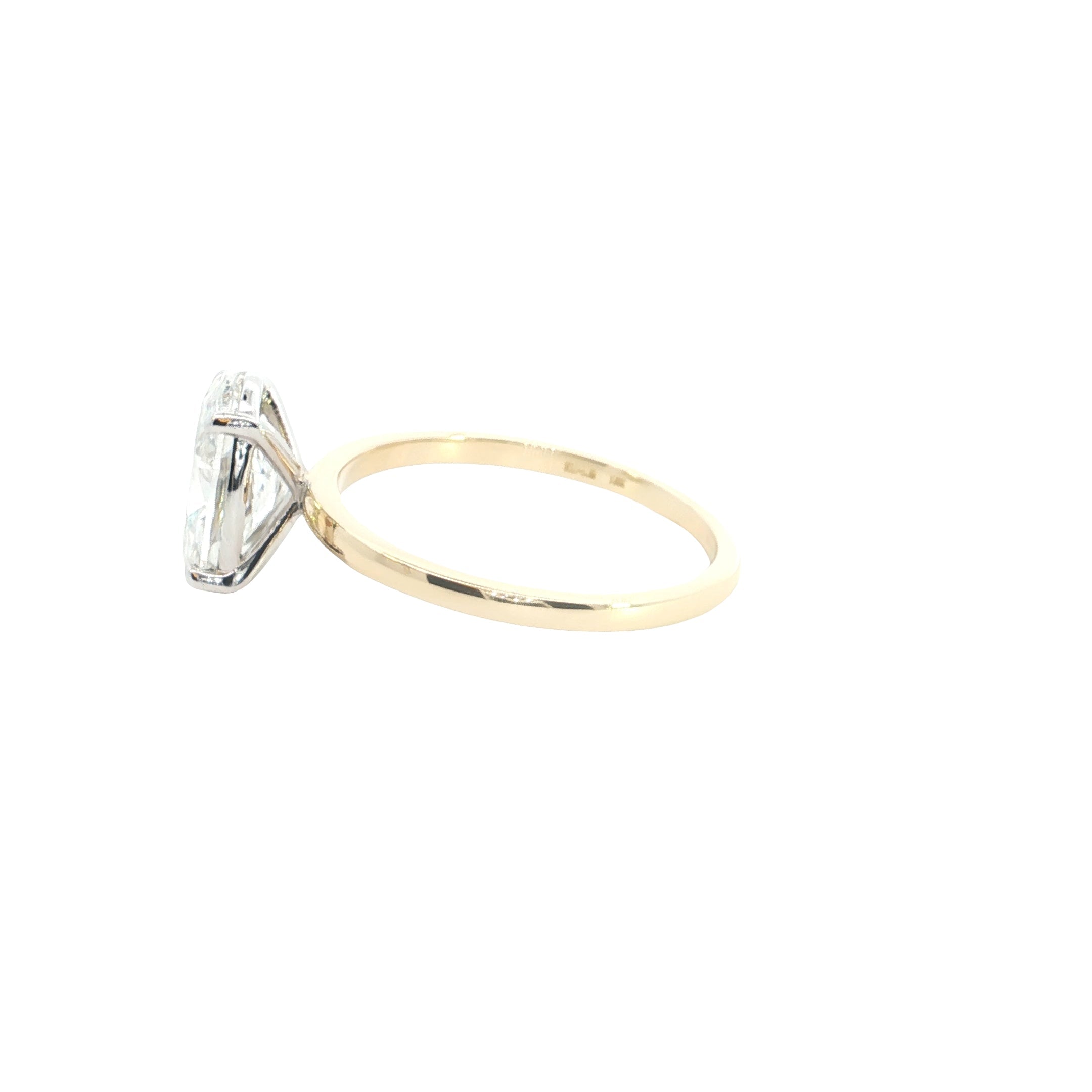 Oval Cut Lab grown Diamond Classic Solitaire Engagement Ring