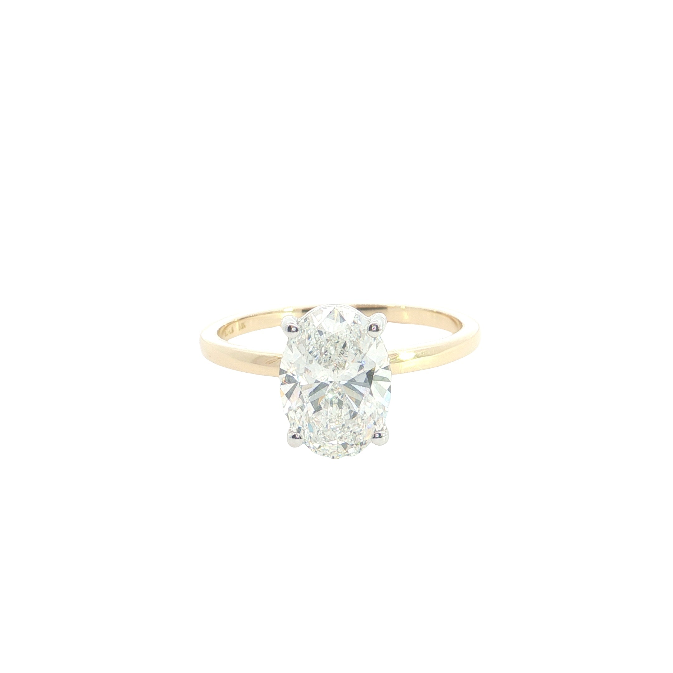 Oval Cut Lab grown Diamond Classic Solitaire Engagement Ring