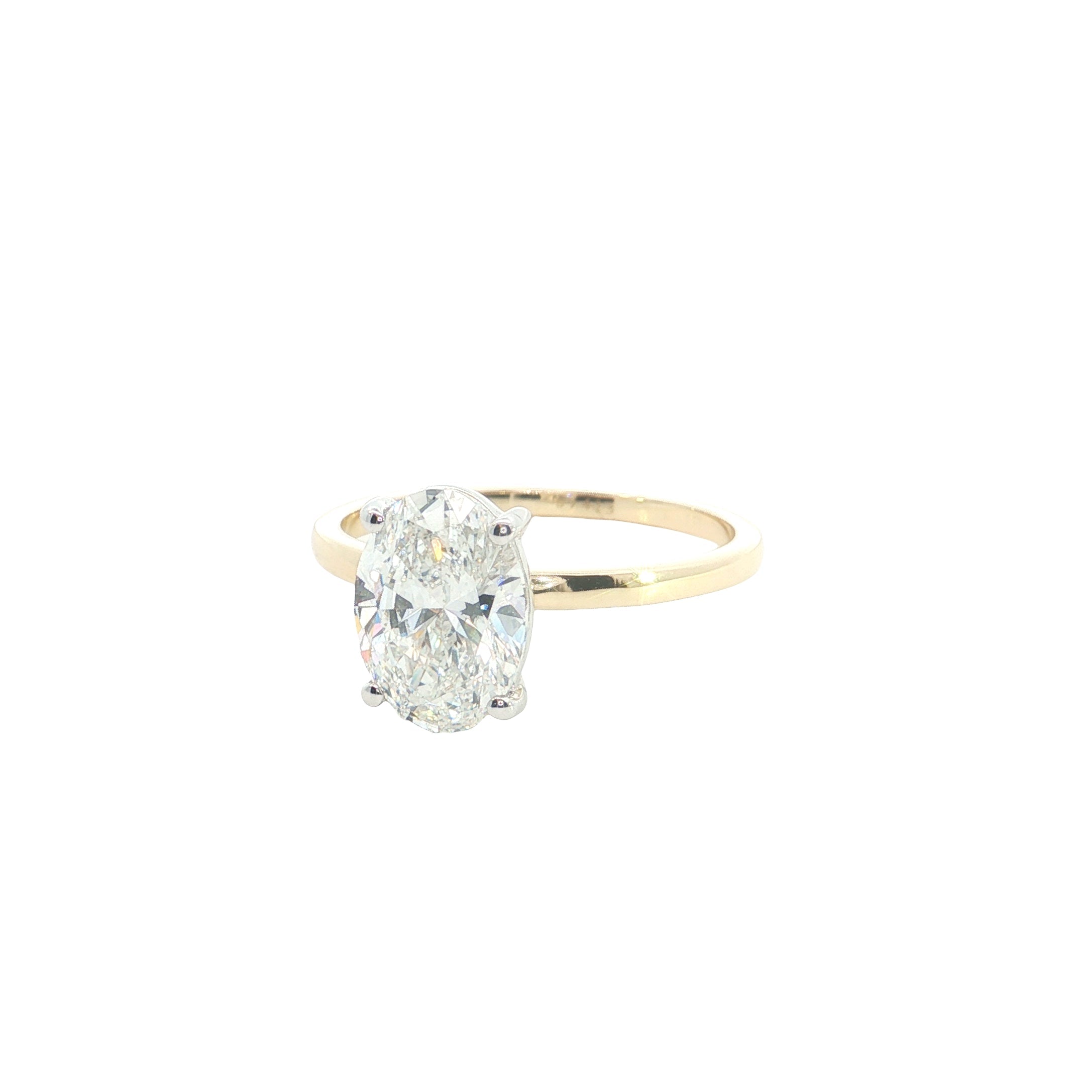 Oval Cut Lab grown Diamond Classic Solitaire Engagement Ring