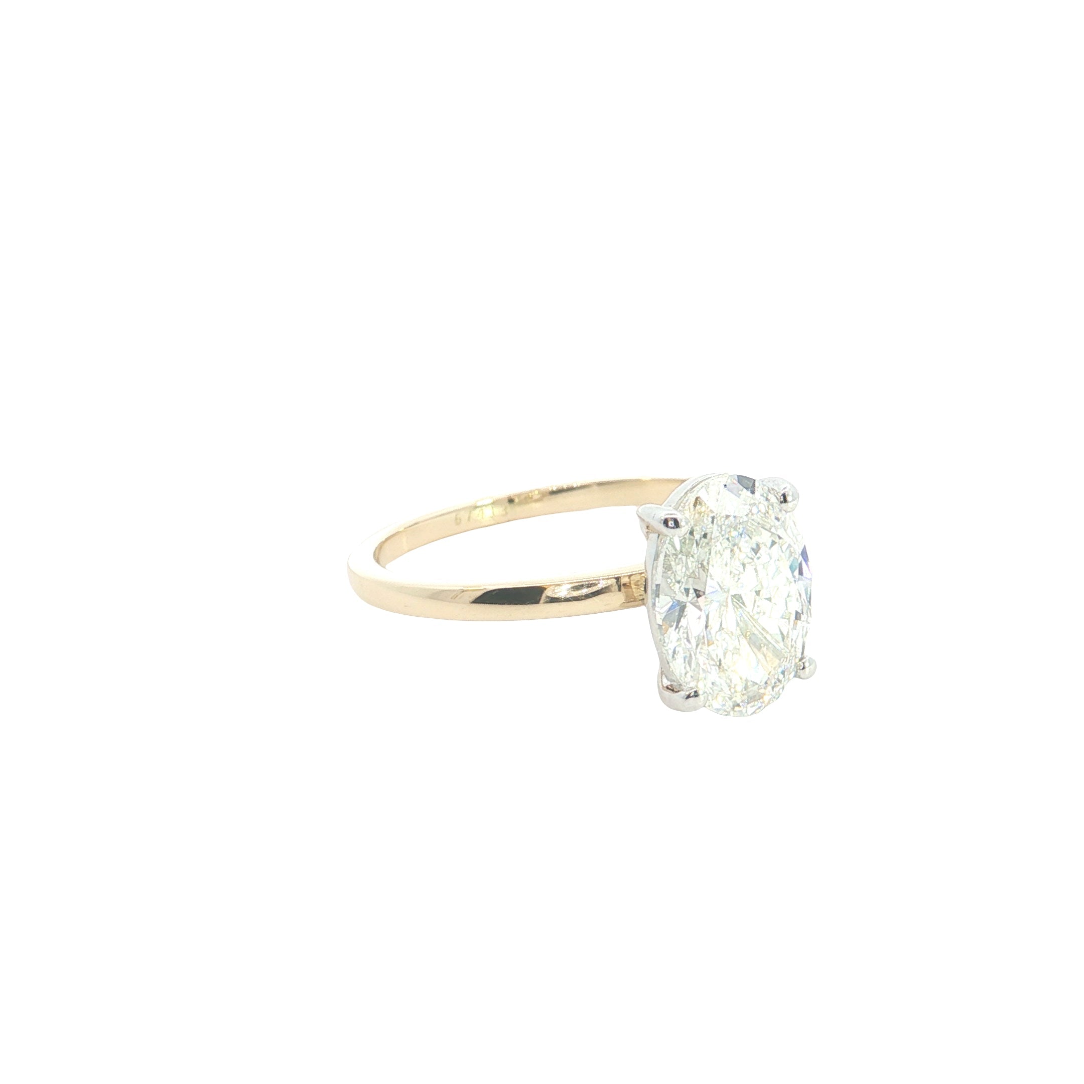 Oval Cut Lab grown Diamond Classic Solitaire Engagement Ring