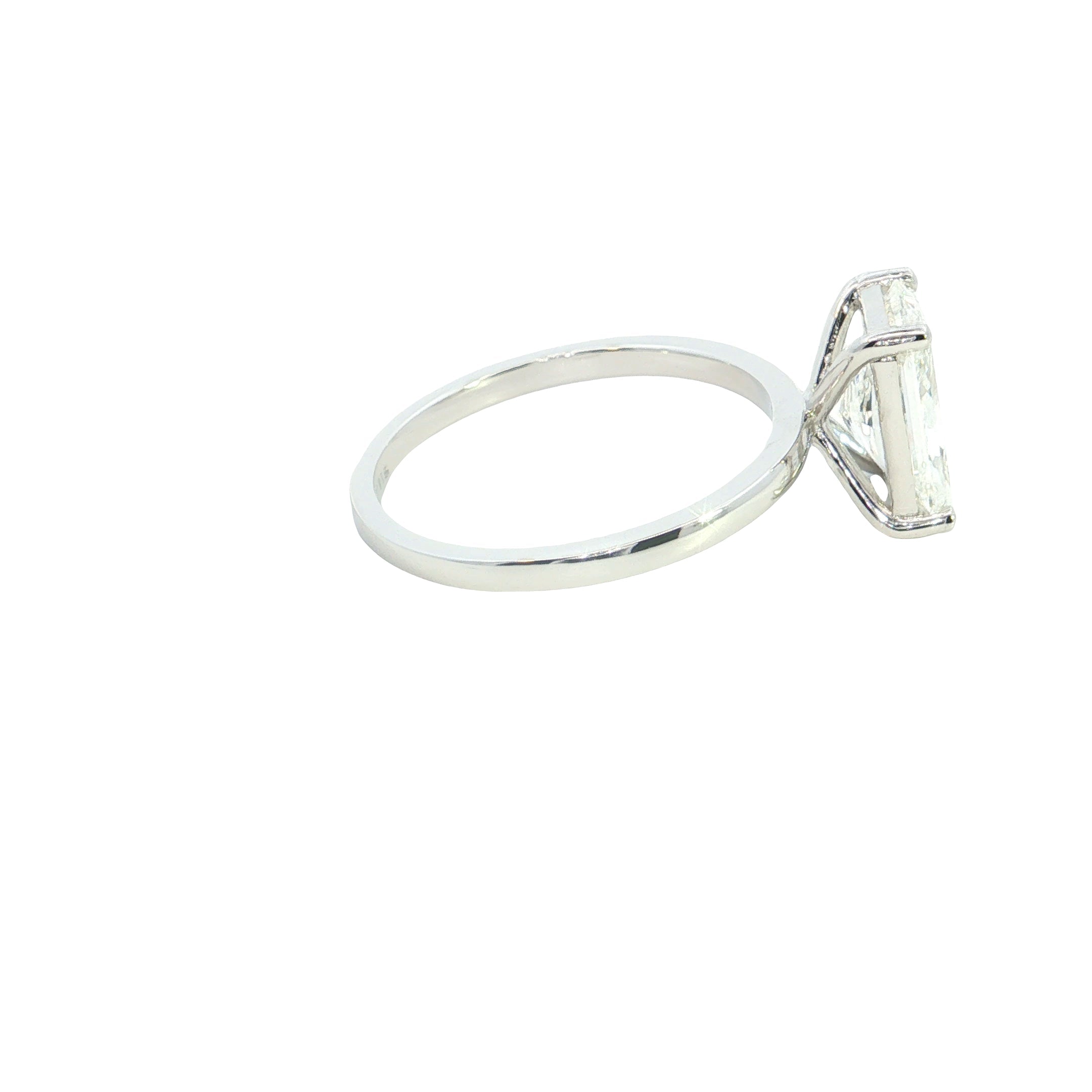 Radiant Cut Lab grown Diamond Classic Solitaire Engagement Ring