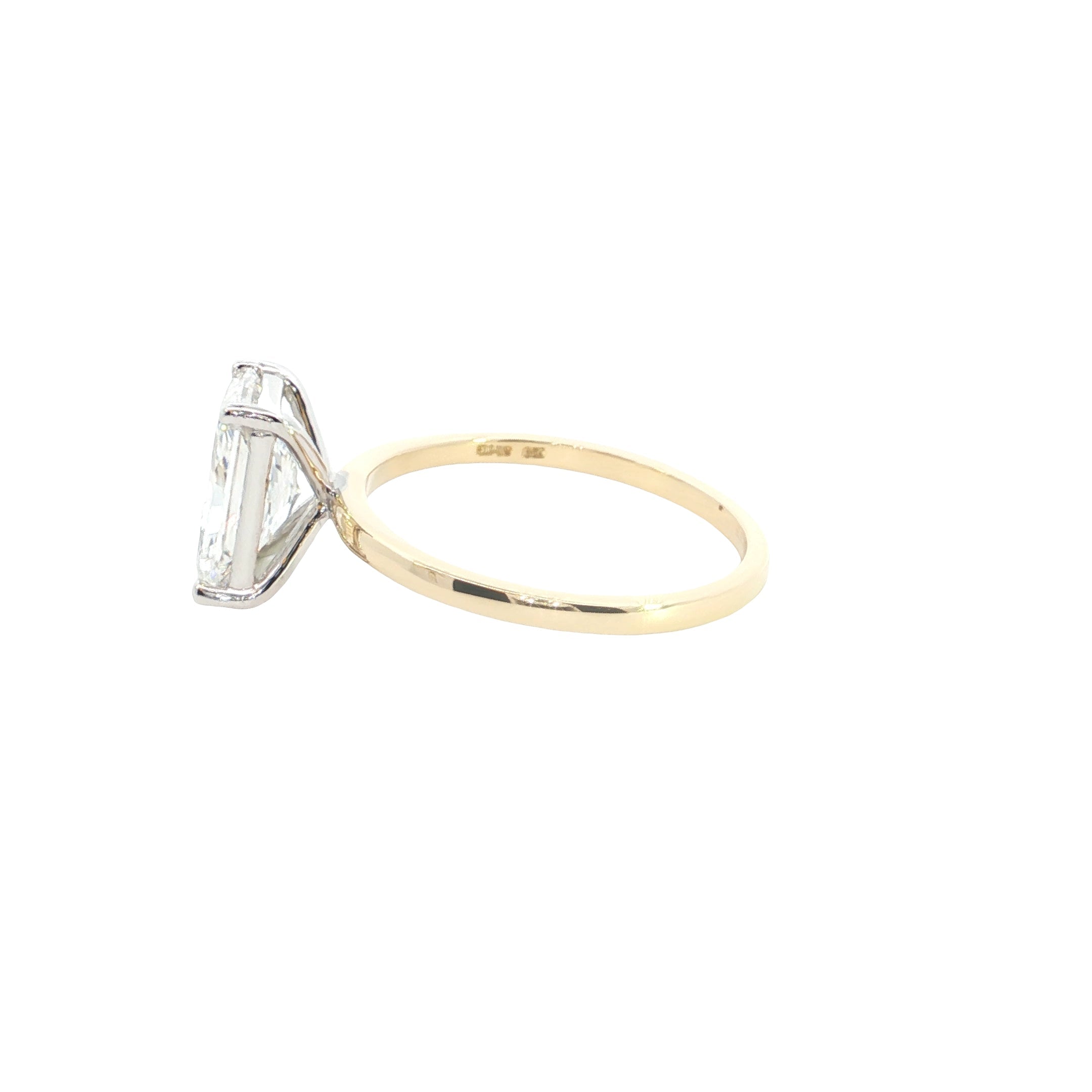Radiant Cut Lab grown Diamond Classic Solitaire Engagement Ring
