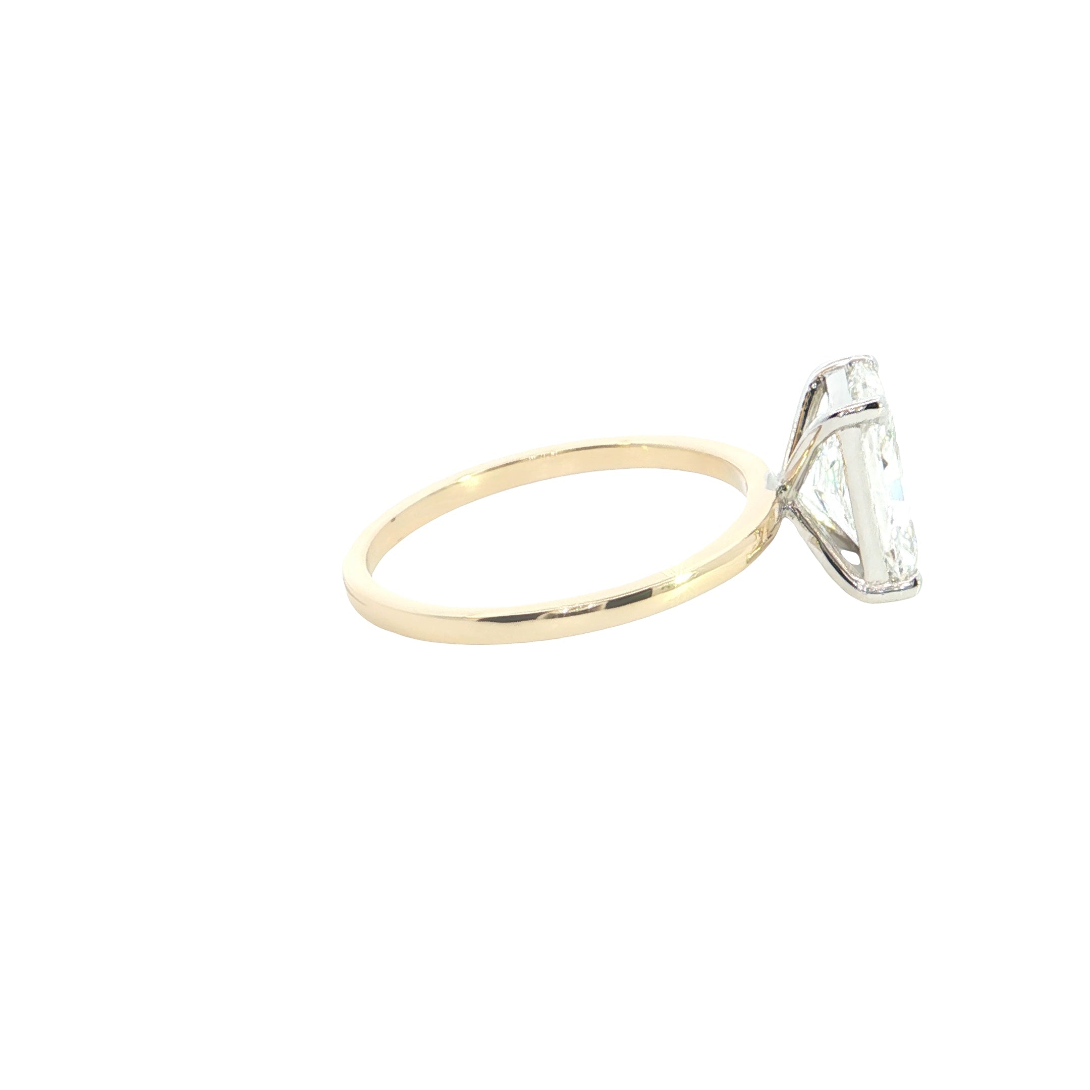 Radiant Cut Lab grown Diamond Classic Solitaire Engagement Ring