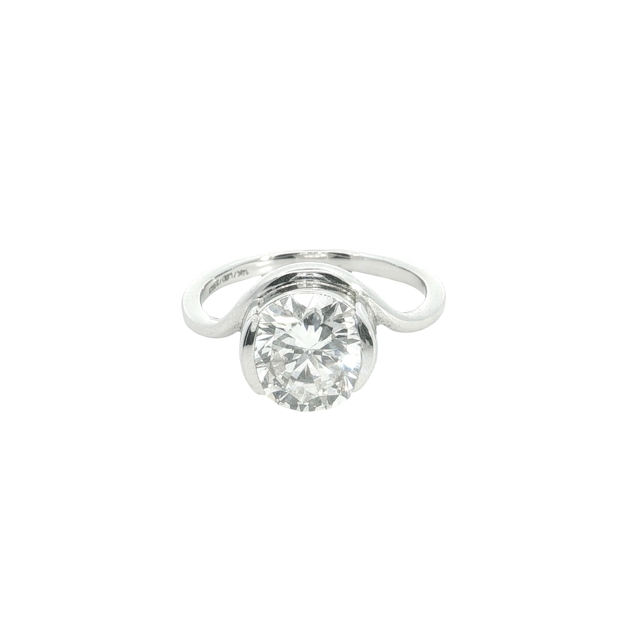 Round Brilliant Cut Lab grown Diamond Engagement Ring
