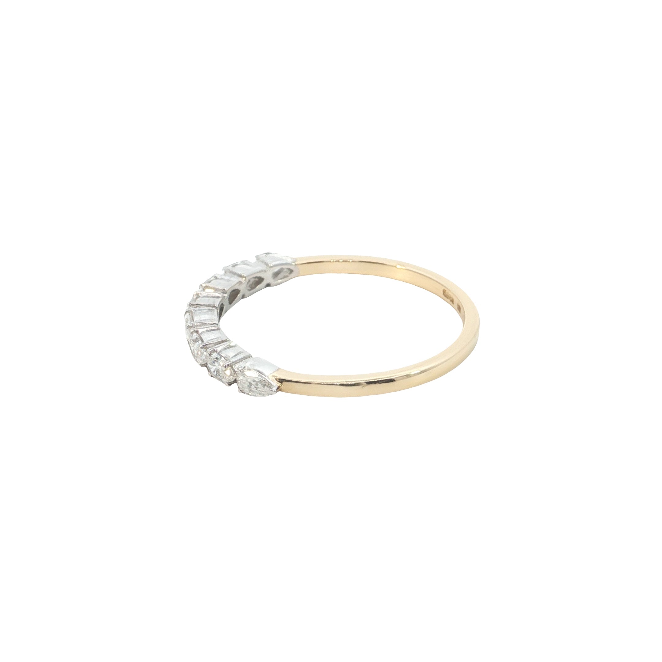 pear cut  Lab grown Diamond  half eternity band