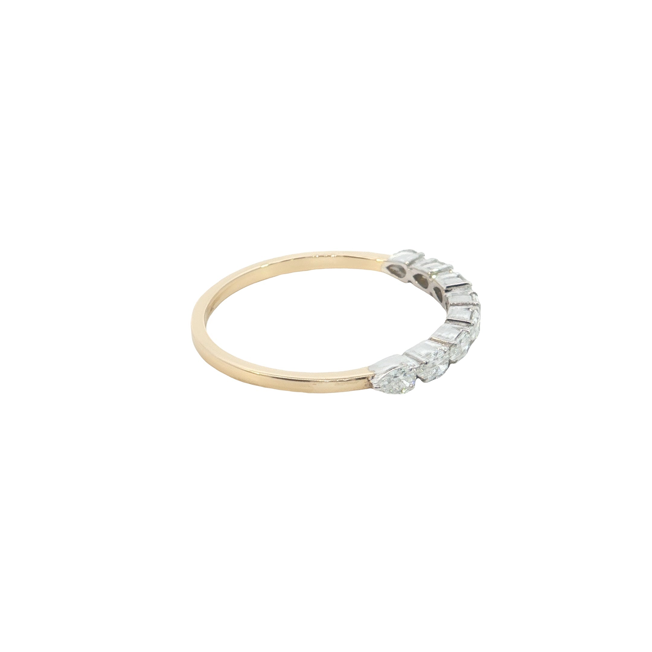 pear cut  Lab grown Diamond  half eternity band