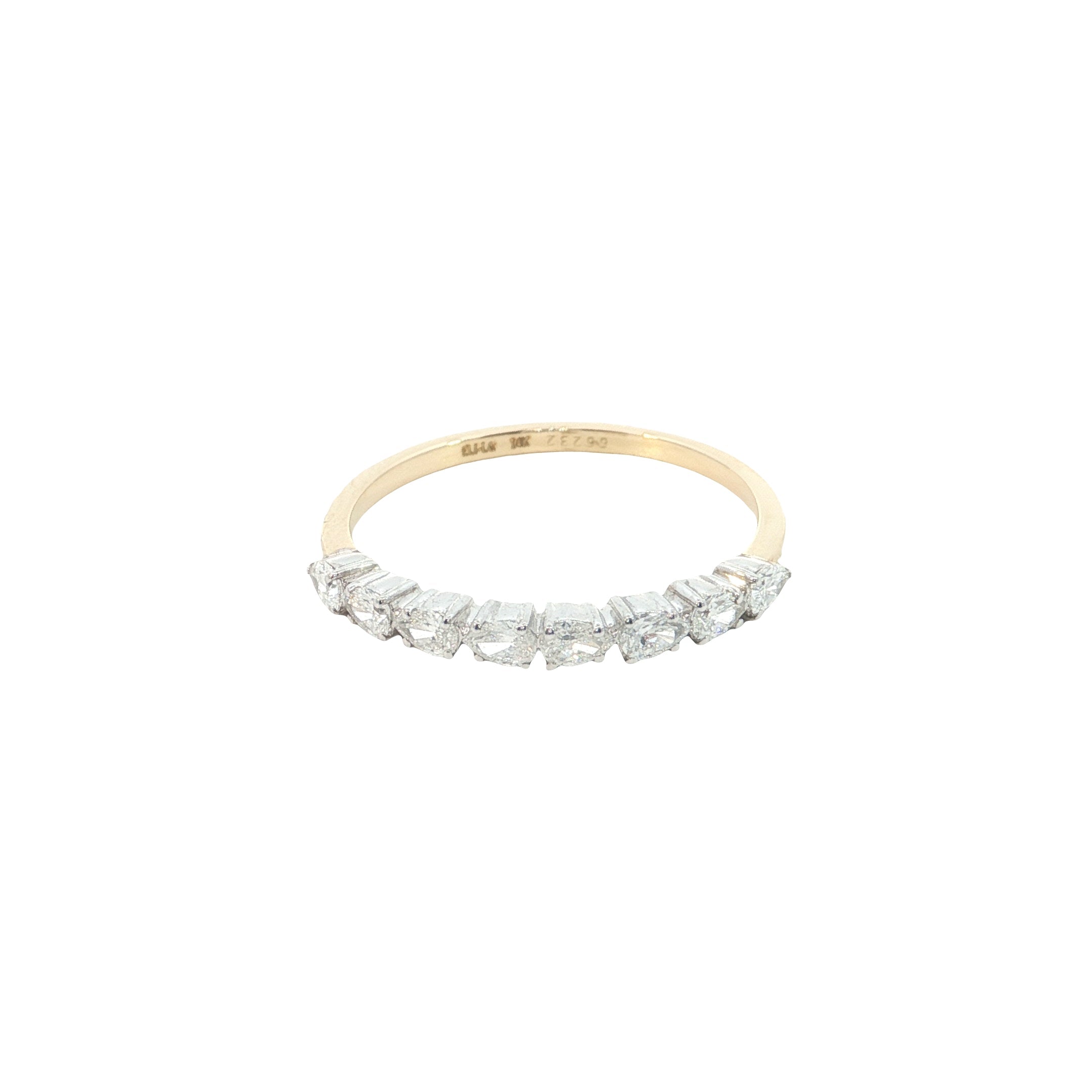 pear cut  Lab grown Diamond  half eternity band