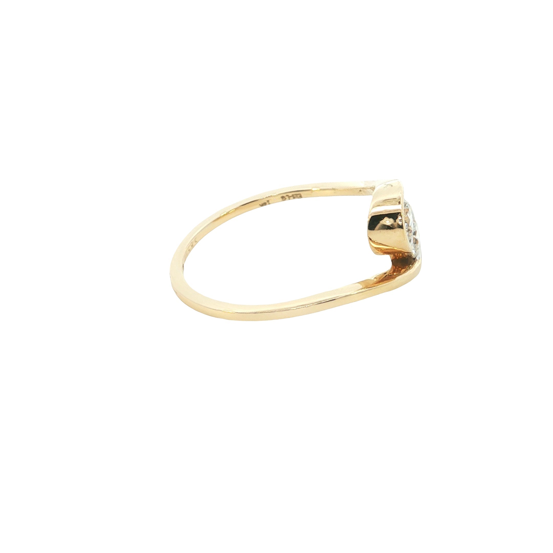 Round Brilliant cut  Lab grown Diamond  two stone Fashion Ring