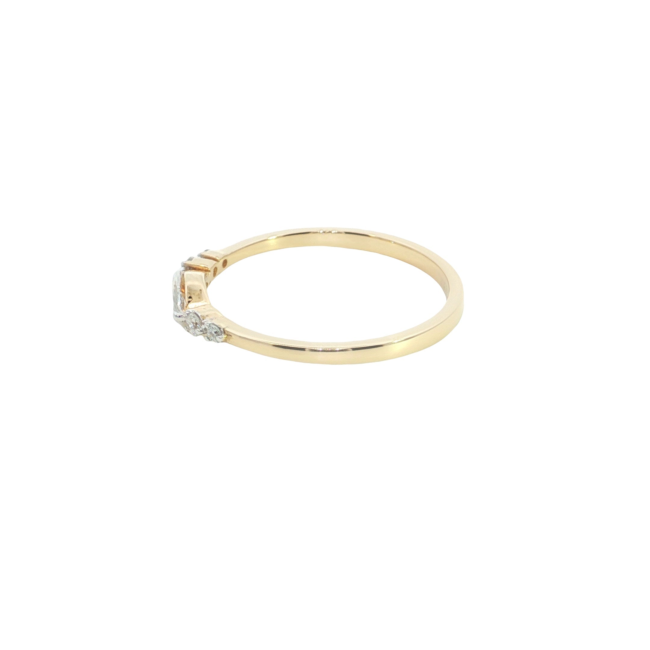 marquise and round brilliant cut  Lab grown Diamond  wedding Ring band