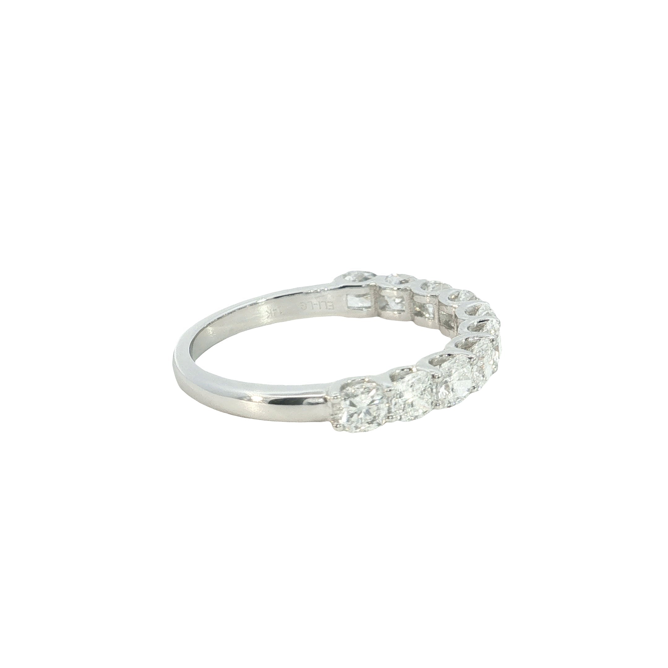 Cushion Cut Lab-Grown Diamond Half Eternity Stackable Ring Band