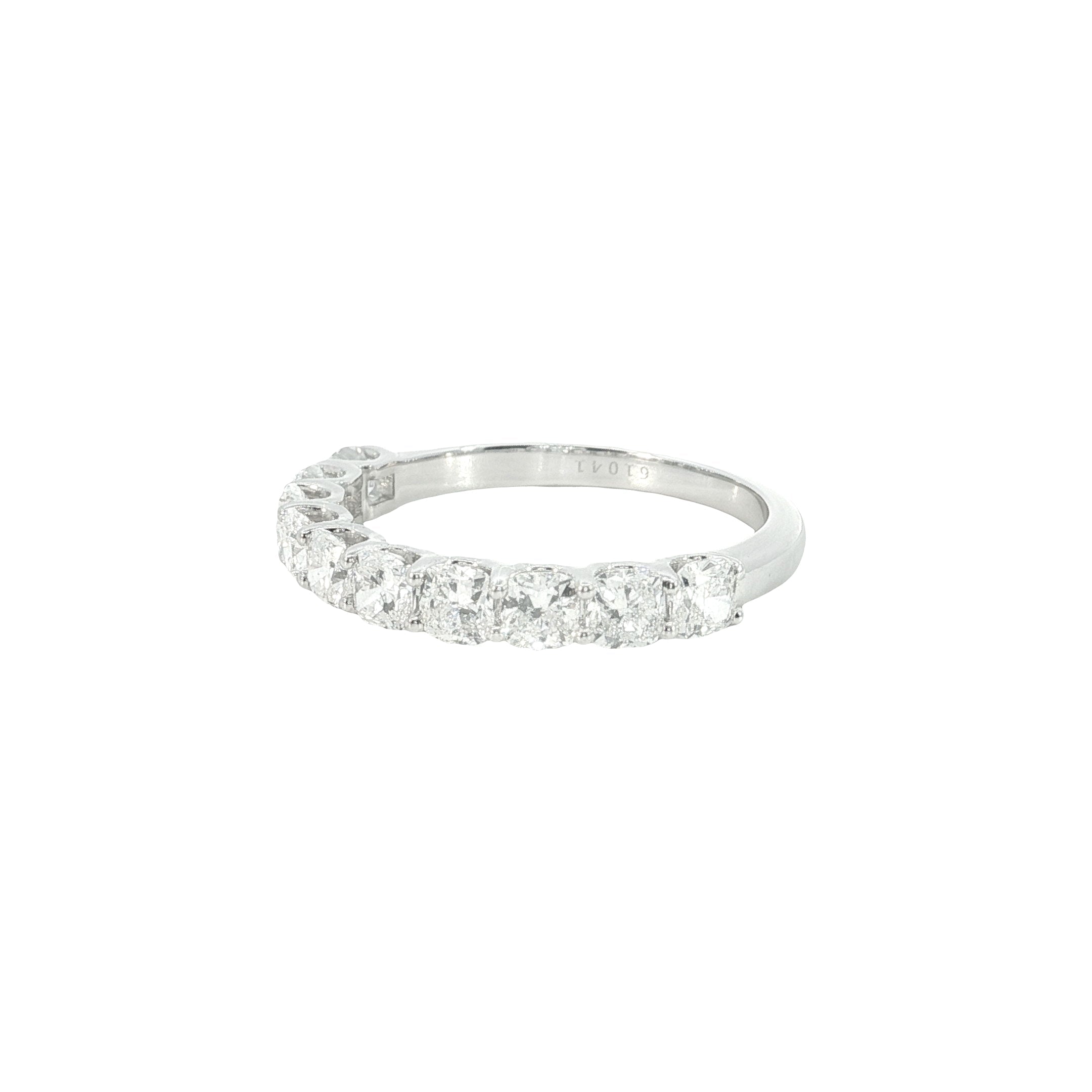 Cushion Cut Lab-Grown Diamond Half Eternity Stackable Ring Band