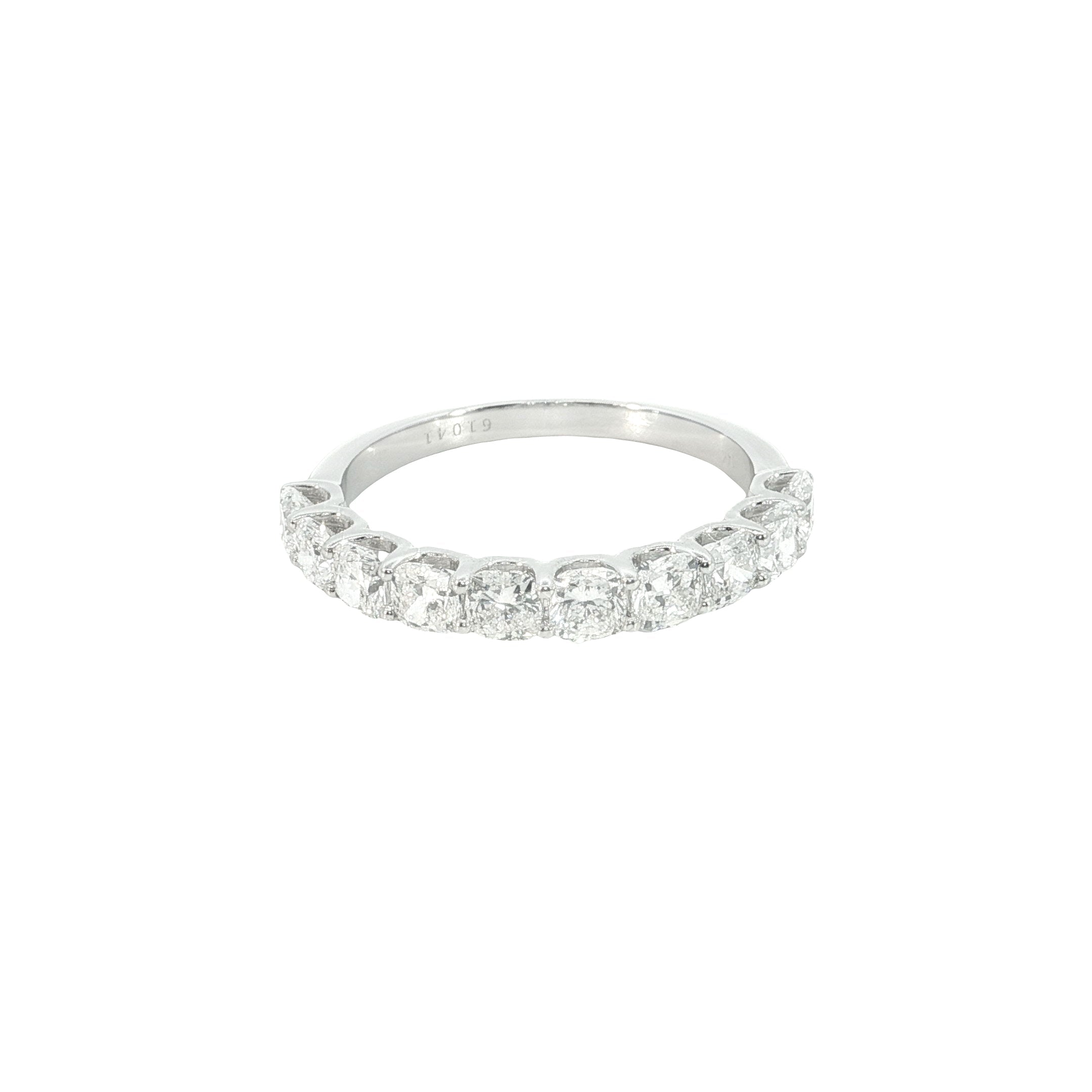 Cushion Cut Lab-Grown Diamond Half Eternity Stackable Ring Band