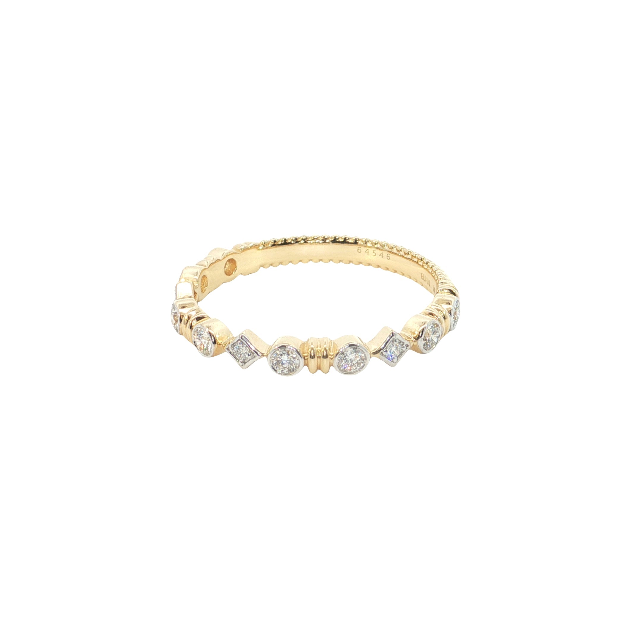 Round Brilliant cut  Lab grown Diamond  Engagement Ring Band