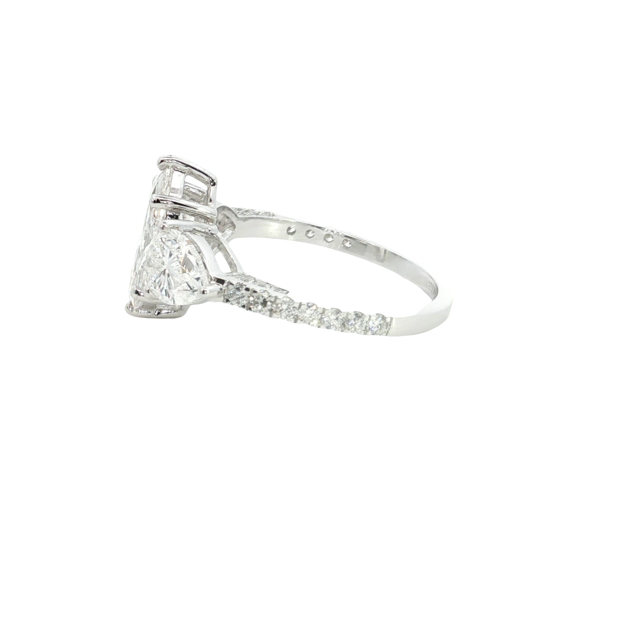 marquise and pear with brilliant cut  Lab grown Diamond  wedding / engagement ring