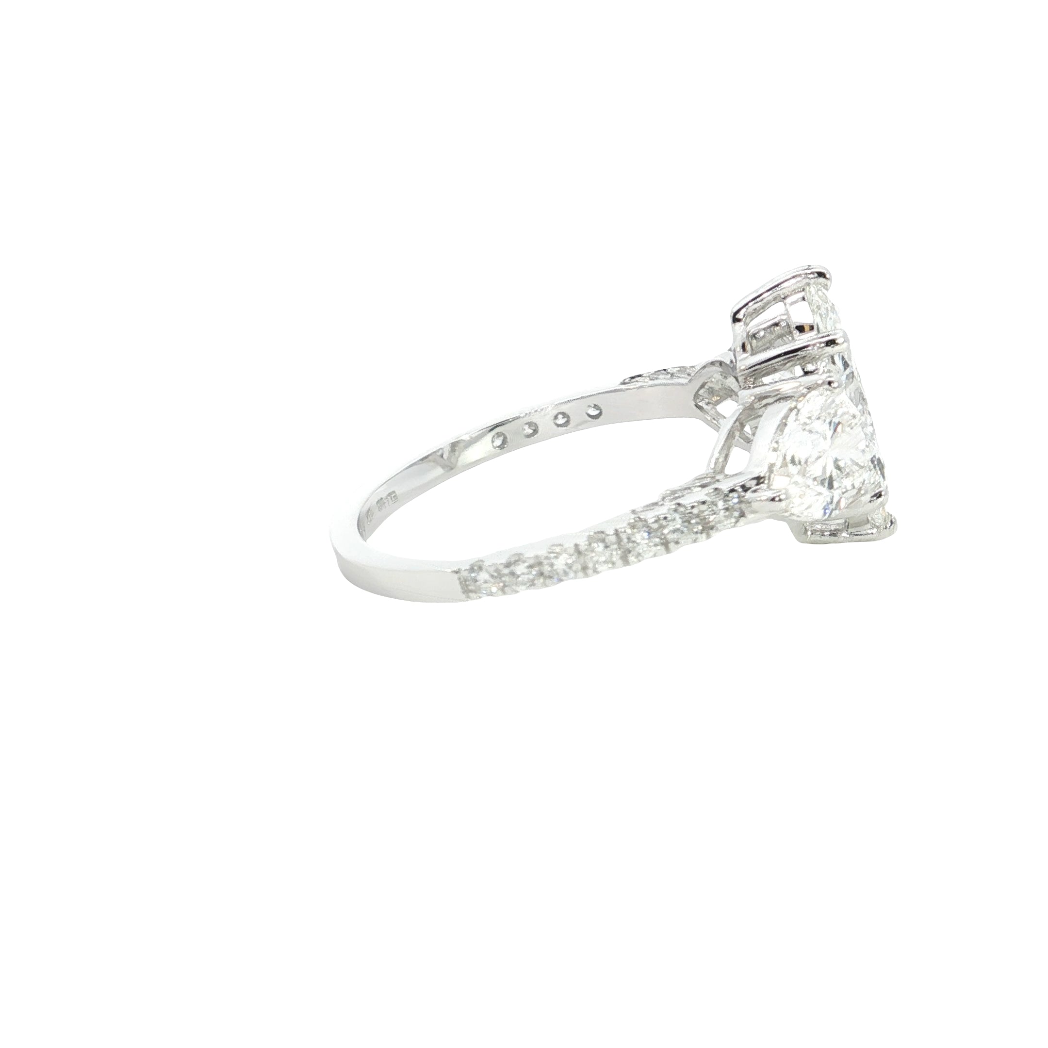 marquise and pear with brilliant cut  Lab grown Diamond  wedding / engagement ring