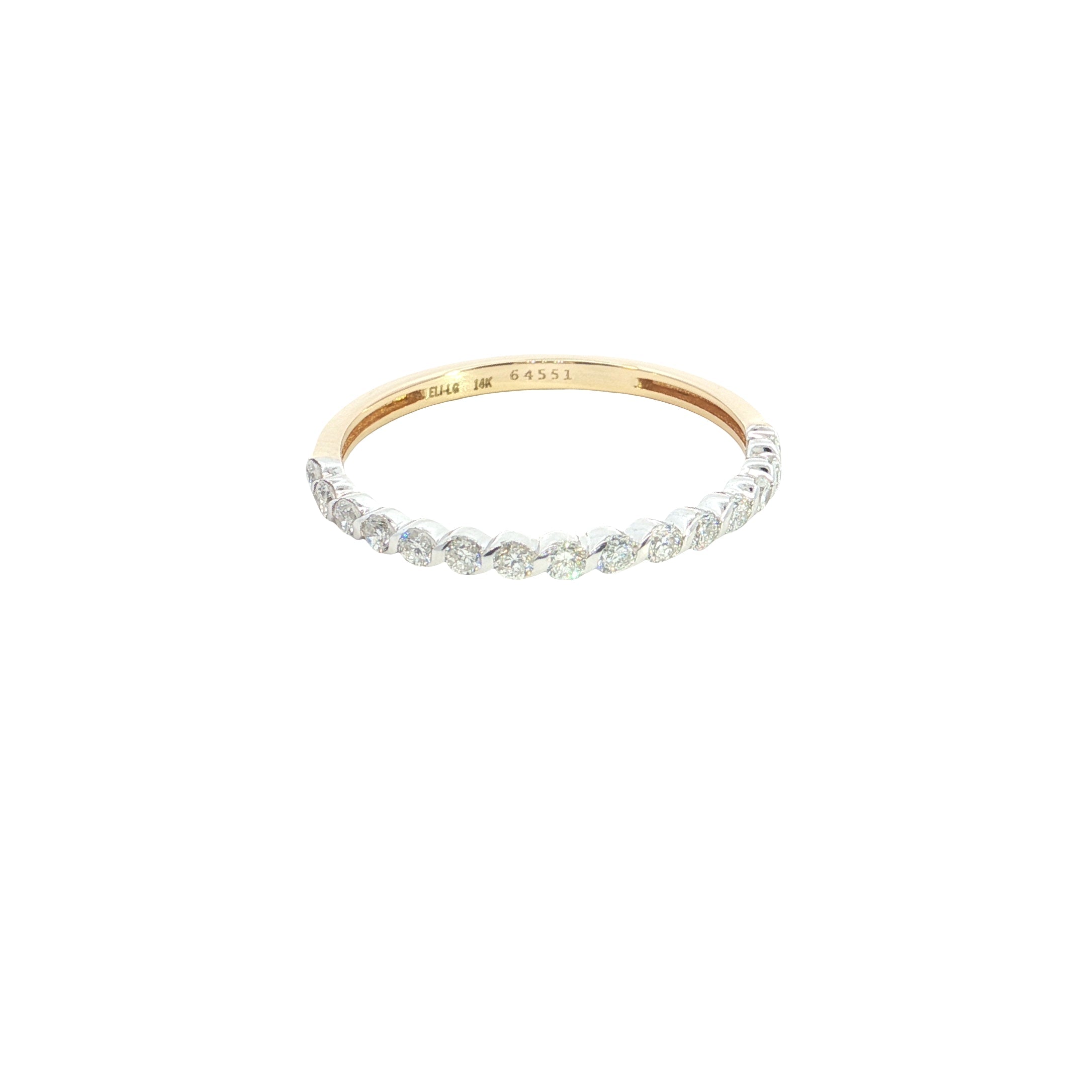 Round Brilliant Cut Lab grown Diamond with Bezel set Eternity Band