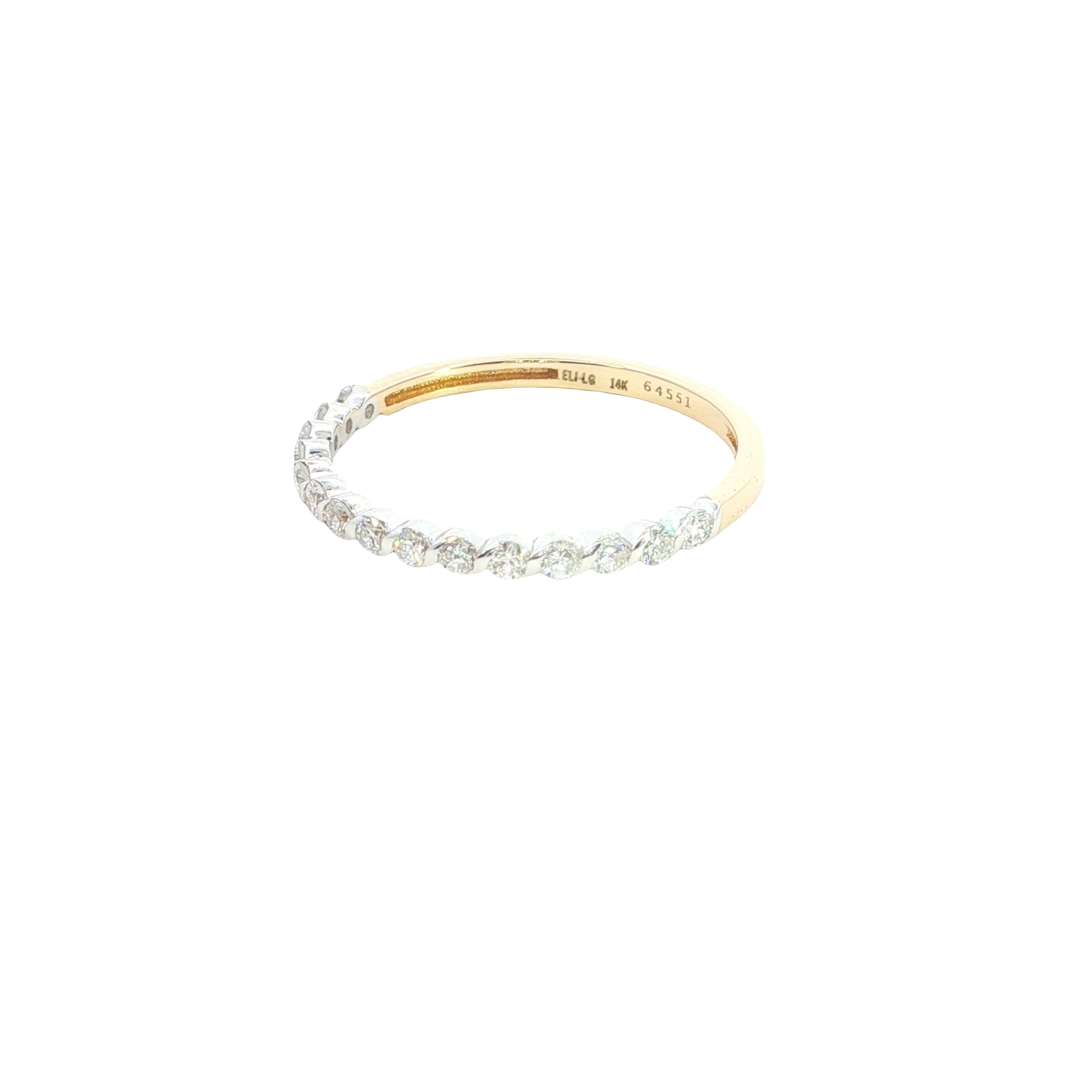 Round Brilliant Cut Lab grown Diamond with Bezel set Eternity Band