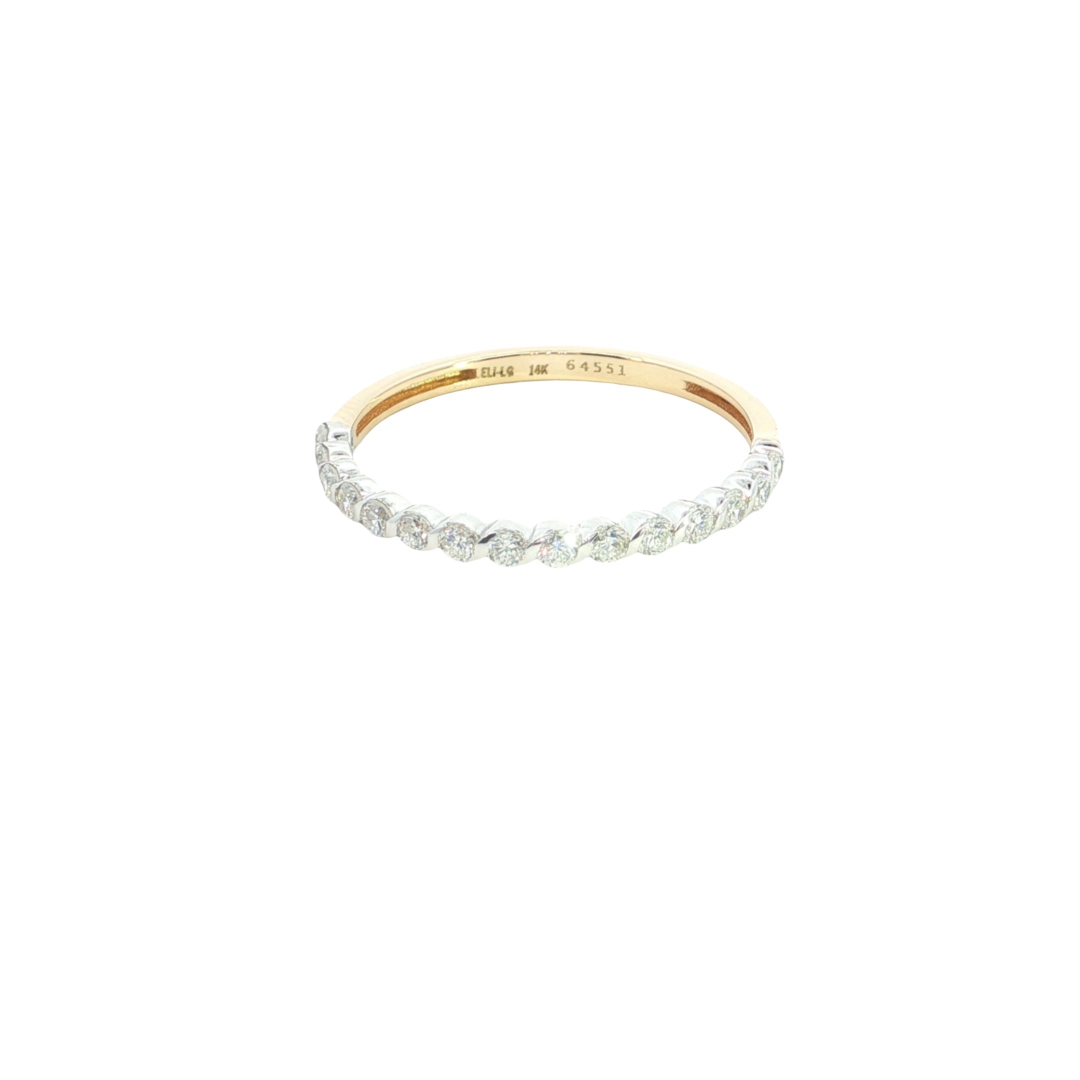 Round Brilliant Cut Lab grown Diamond with Bezel set Eternity Band