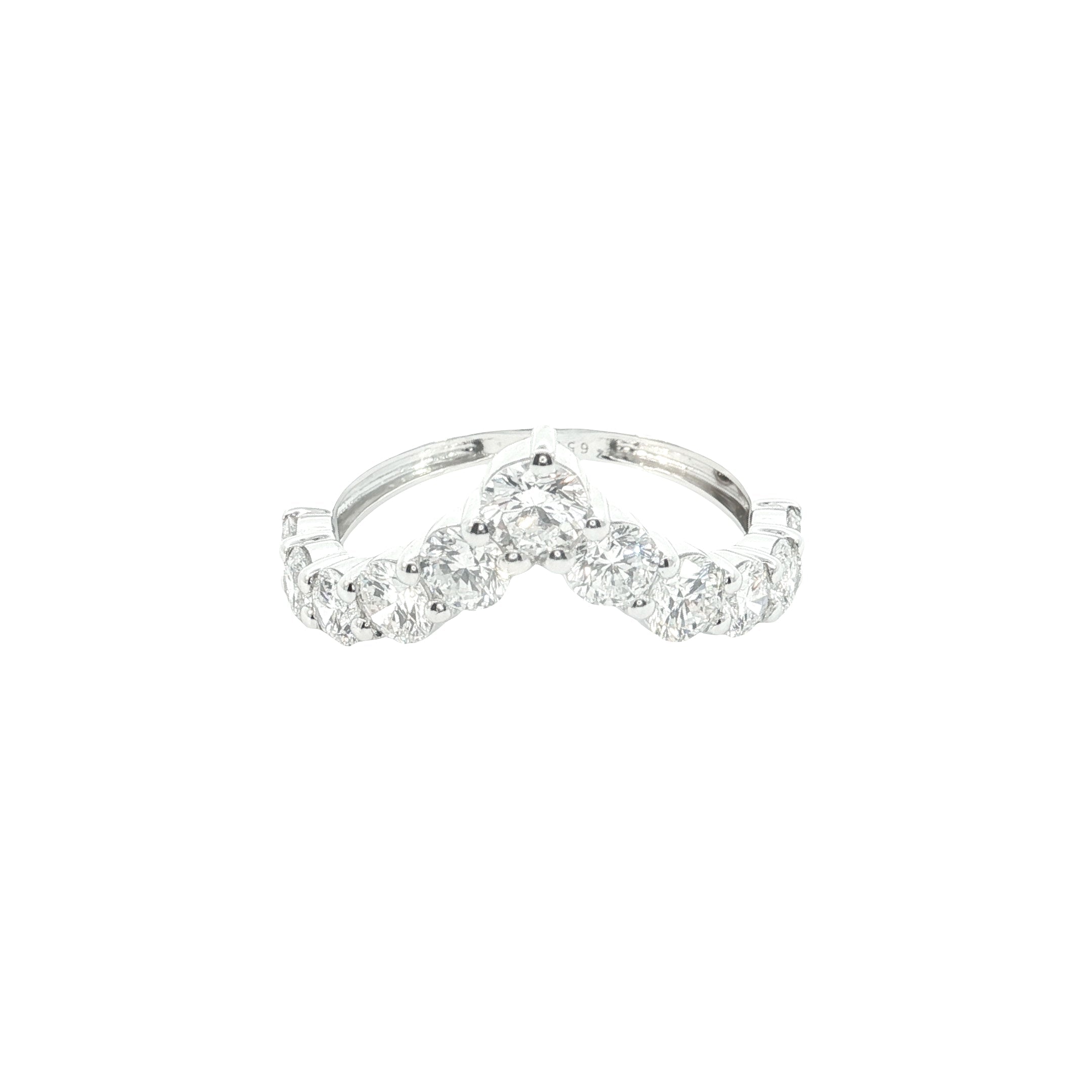 round brilliant cut  Lab grown Diamond stackable wedding Ring band