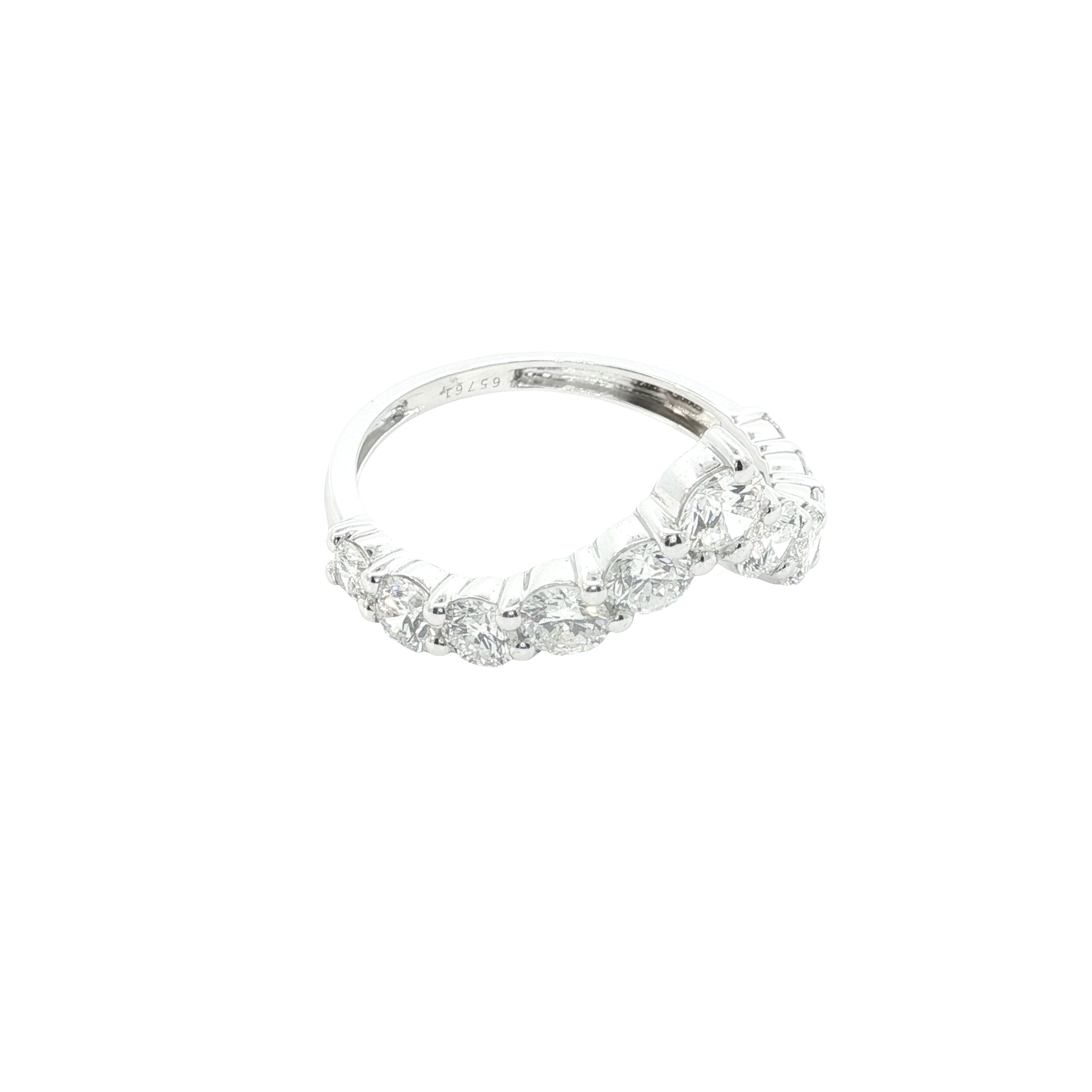 round brilliant cut  Lab grown Diamond stackable wedding Ring band