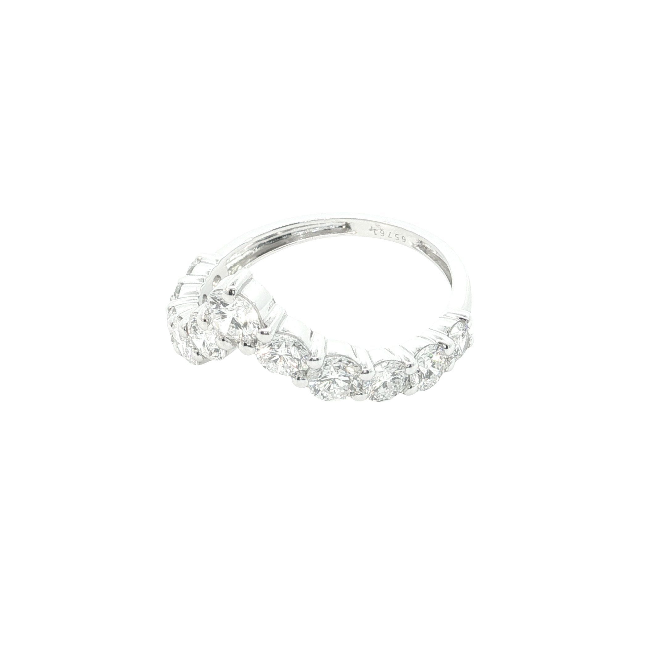 round brilliant cut  Lab grown Diamond stackable wedding Ring band