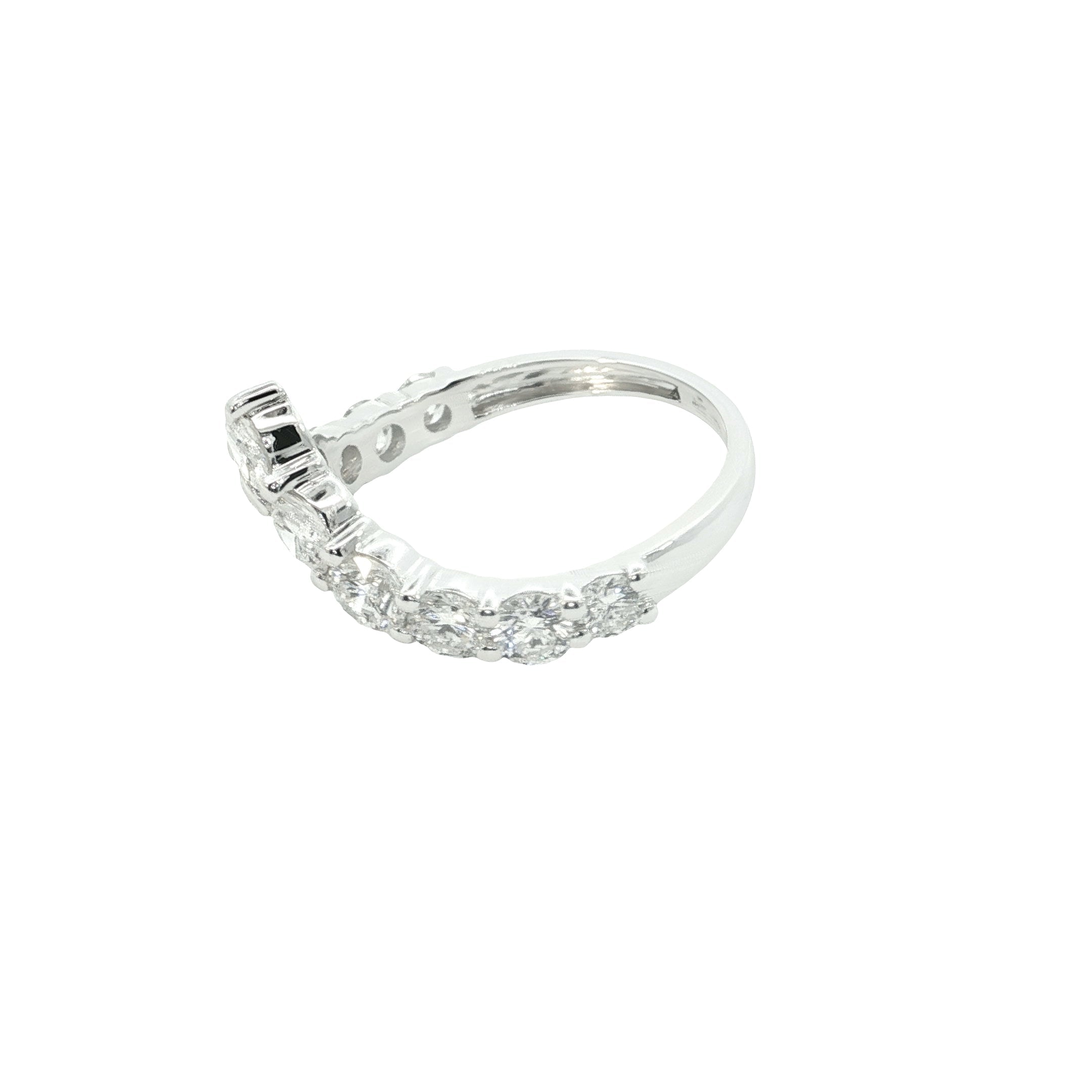 round brilliant cut  Lab grown Diamond stackable wedding Ring band