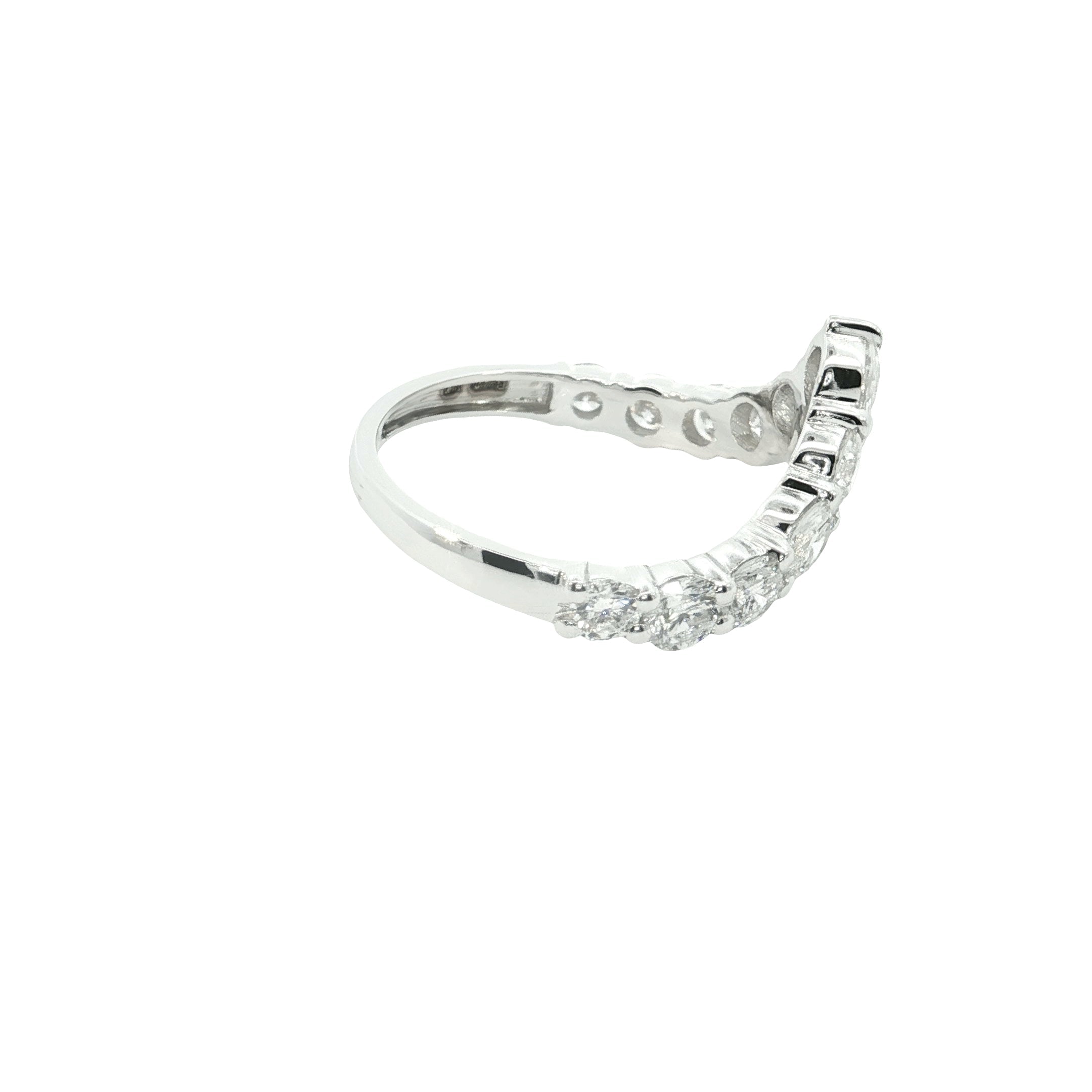 round brilliant cut  Lab grown Diamond stackable wedding Ring band