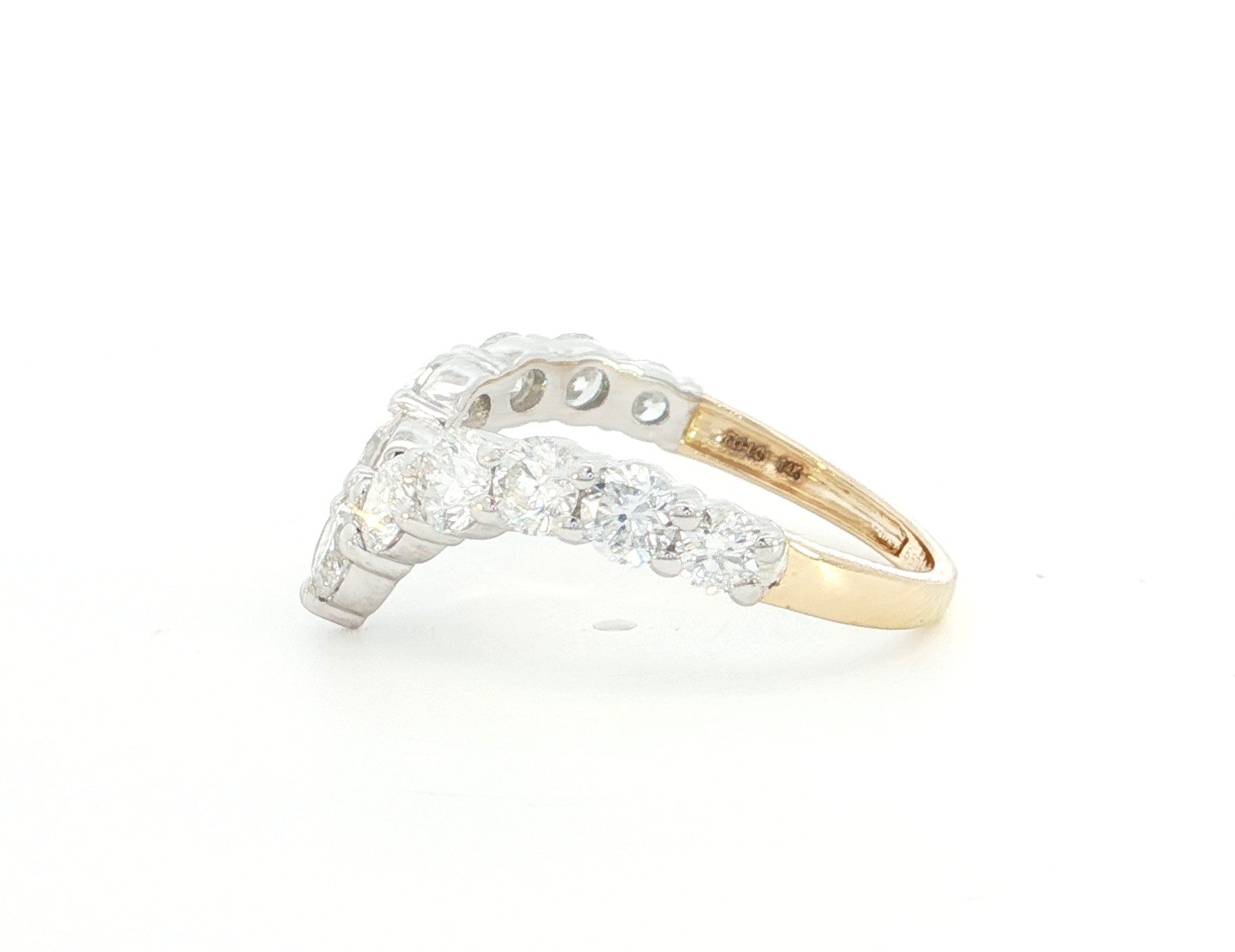 round brilliant cut  Lab grown Diamond stackable wedding Ring band