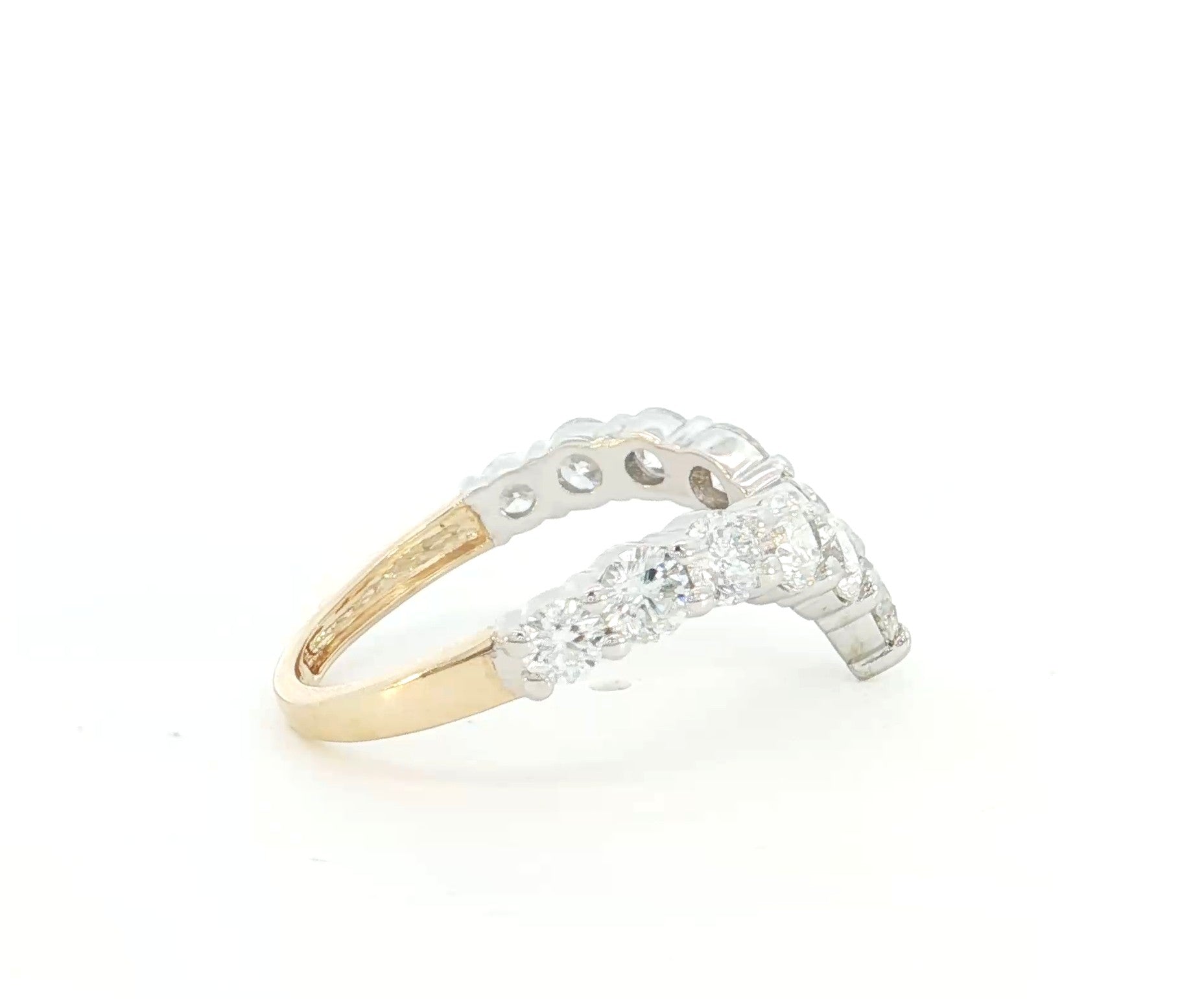 round brilliant cut  Lab grown Diamond stackable wedding Ring band