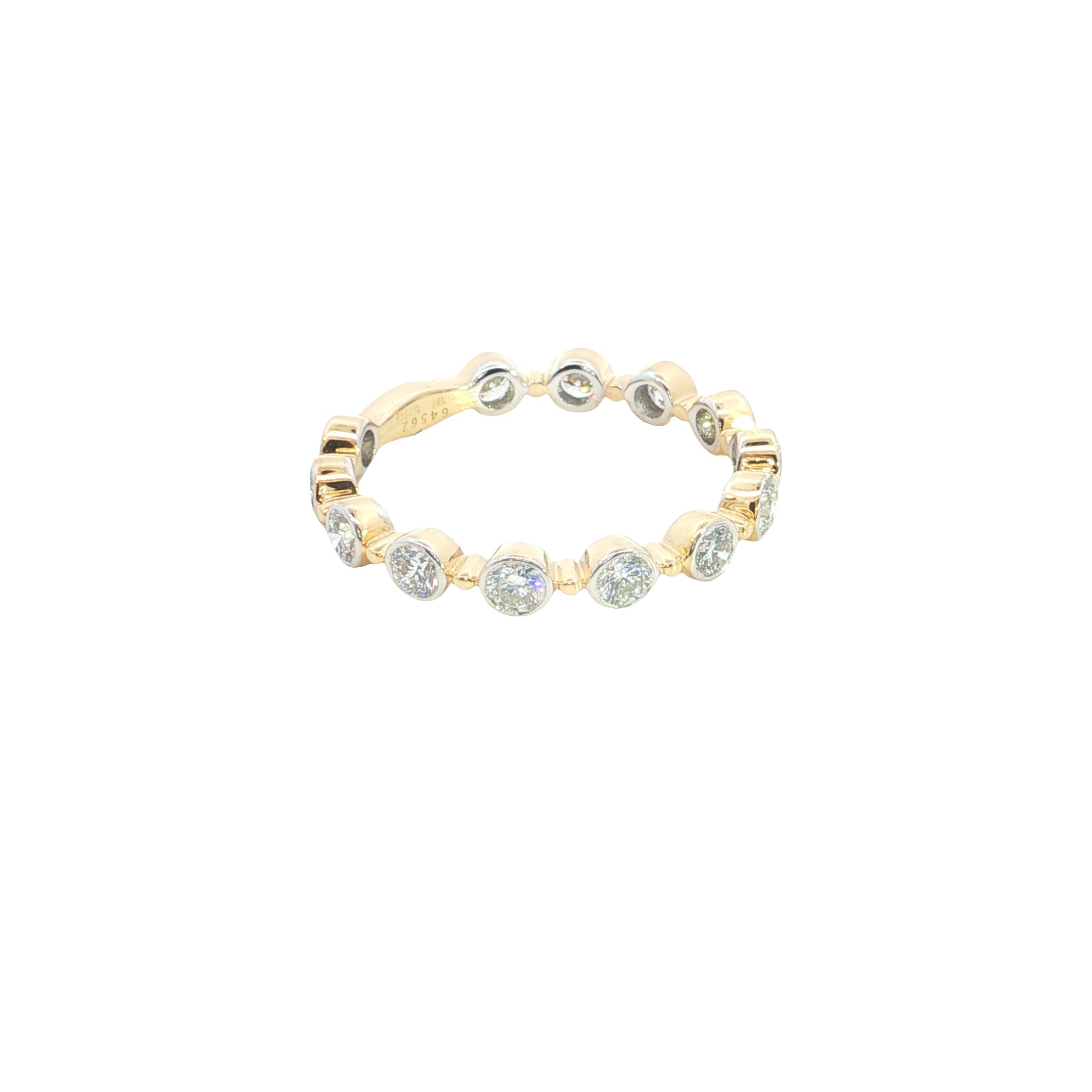 2.50 Carat Round Brilliant Cut Lab-Grown Diamond Bezel-Set Eternity Band