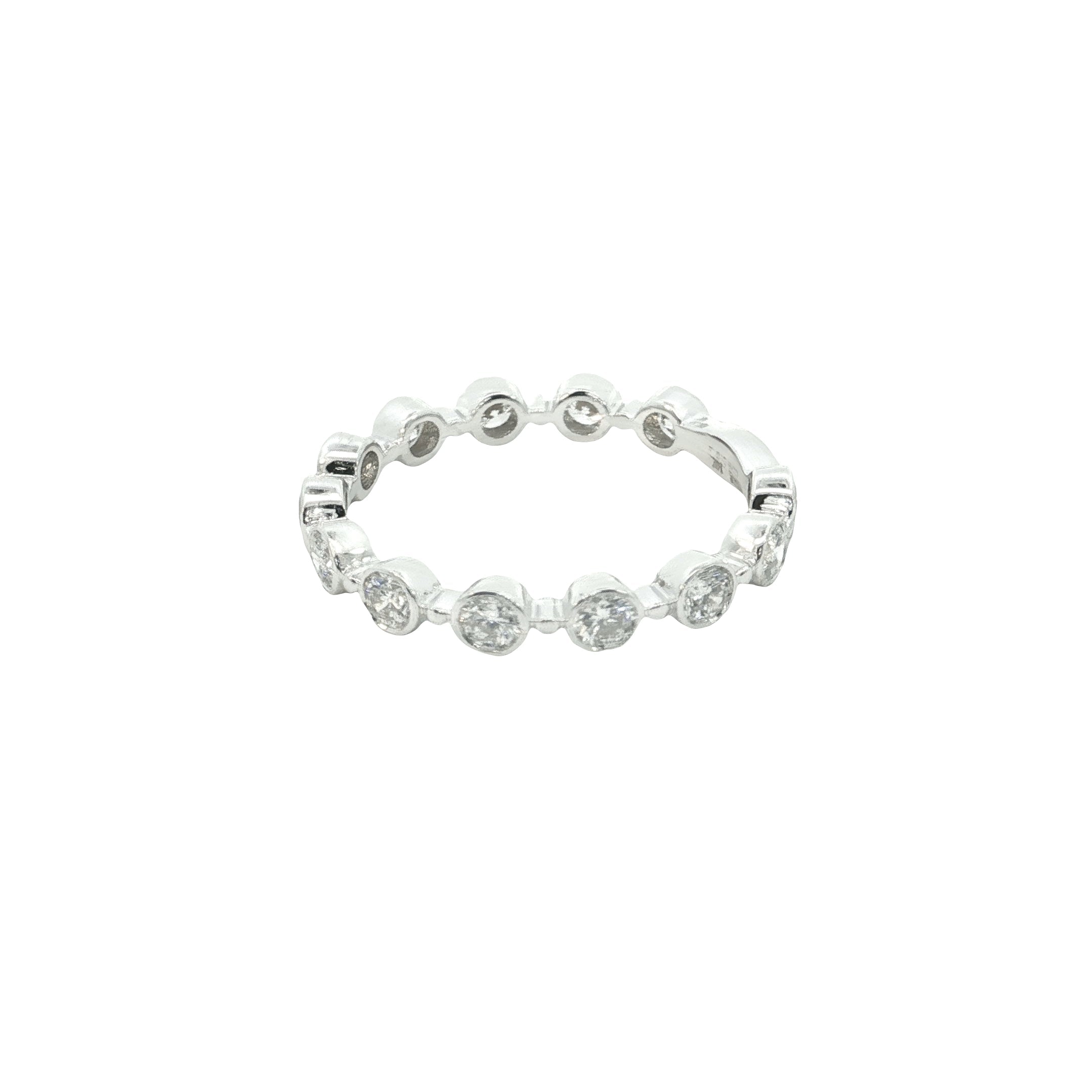 2.50 Carat Round Brilliant Cut Lab-Grown Diamond Bezel-Set Eternity Band