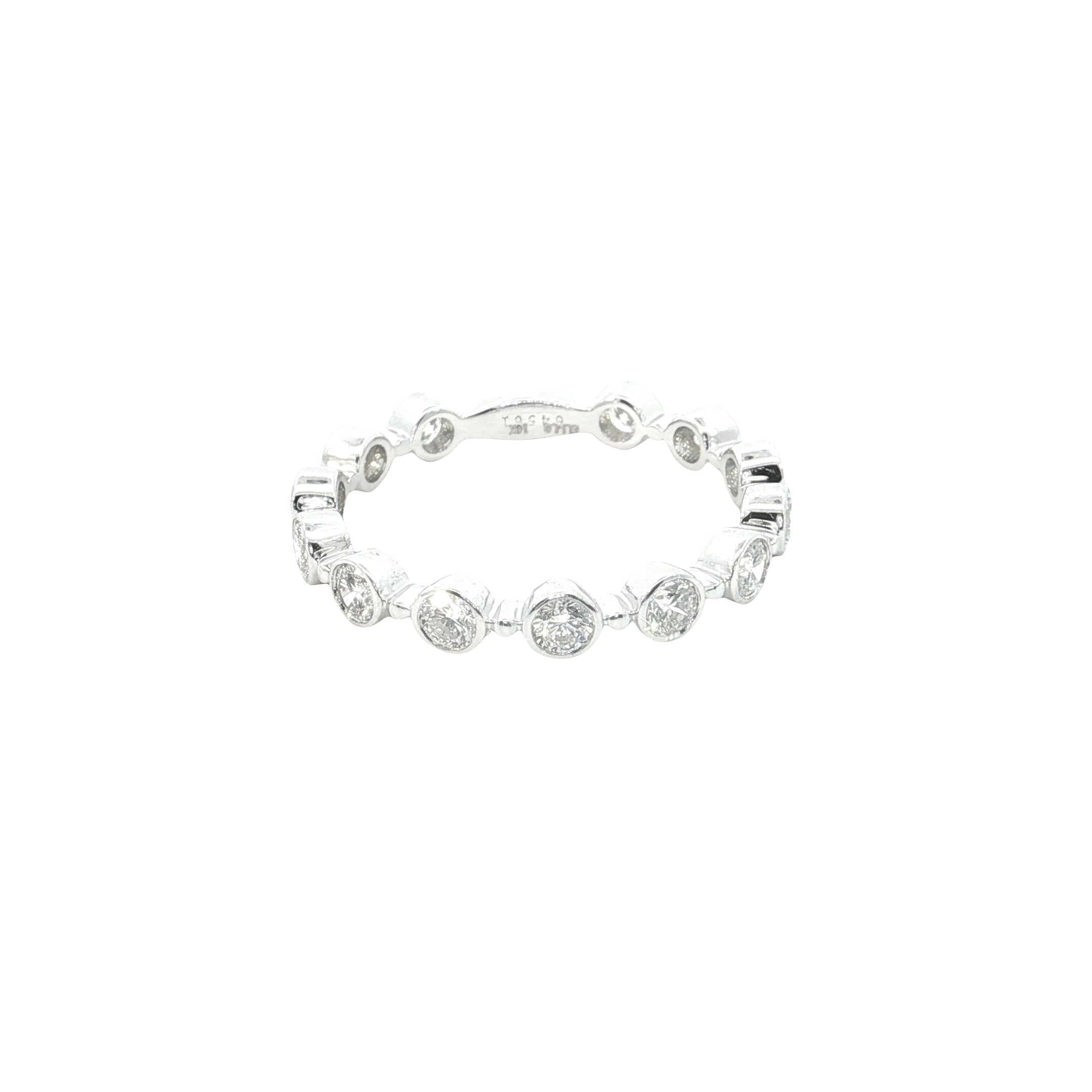 2.50 Carat Round Brilliant Cut Lab-Grown Diamond Bezel-Set Eternity Band