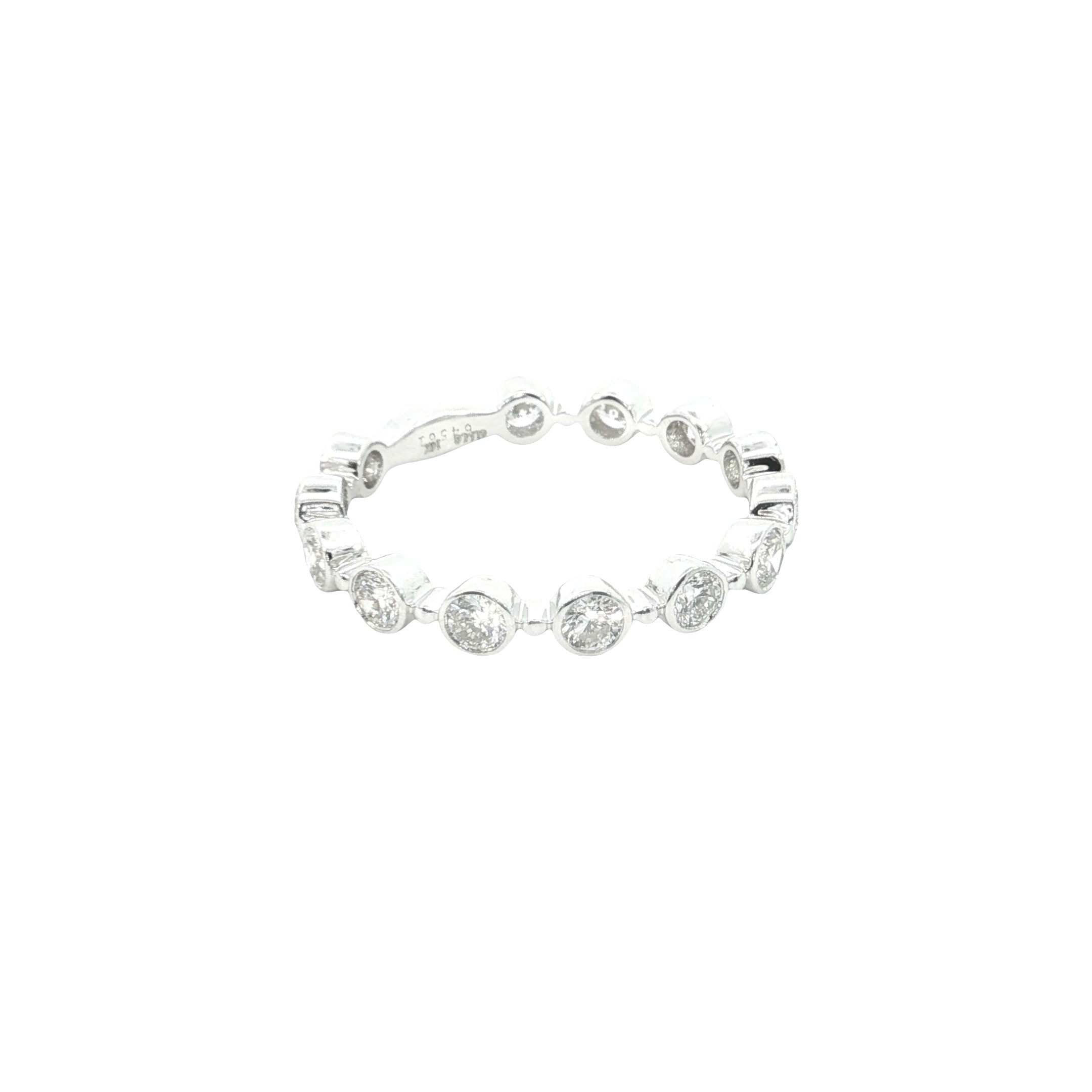 2.50 Carat Round Brilliant Cut Lab-Grown Diamond Bezel-Set Eternity Band
