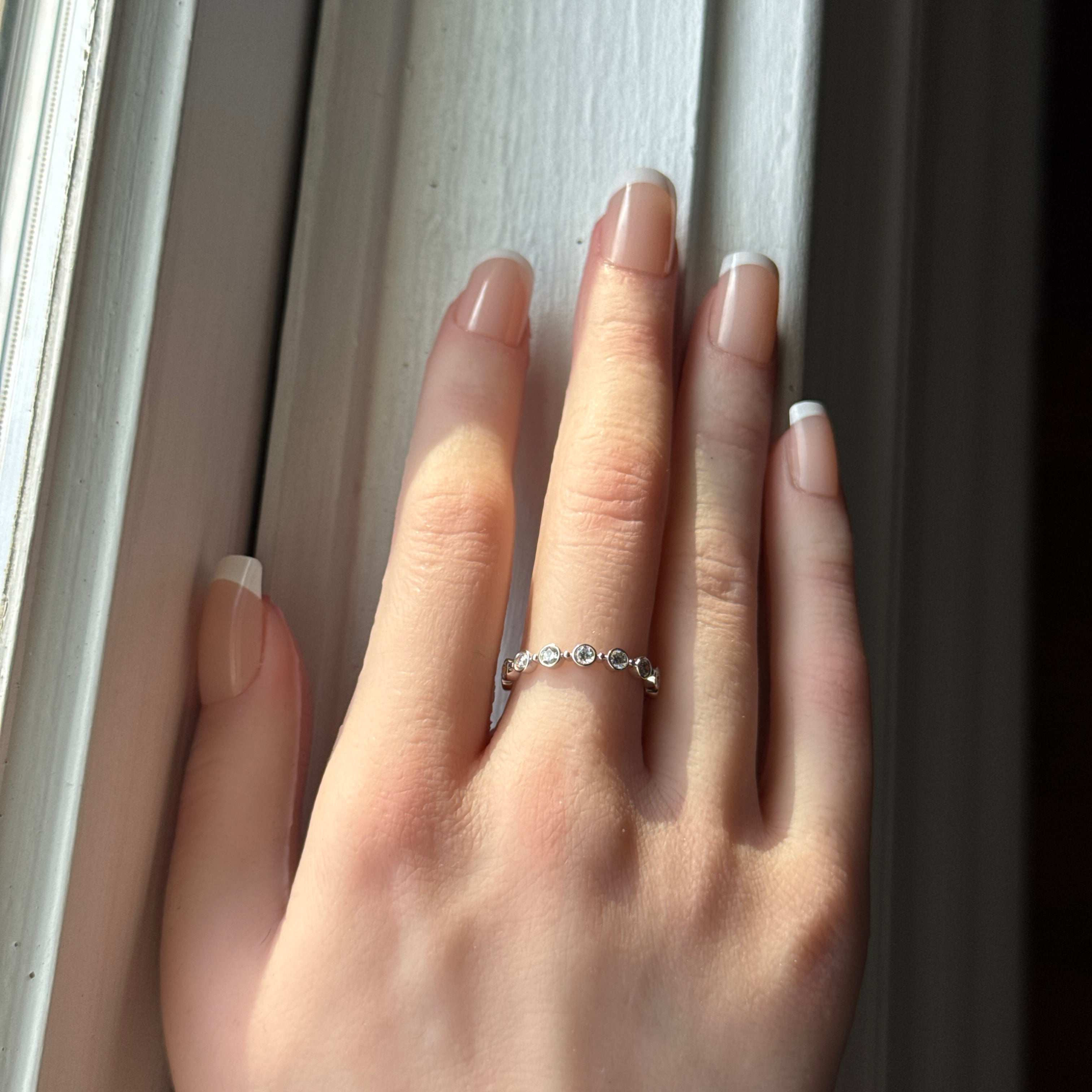 2.50 Carat Round Brilliant Cut Lab-Grown Diamond Bezel-Set Eternity Band