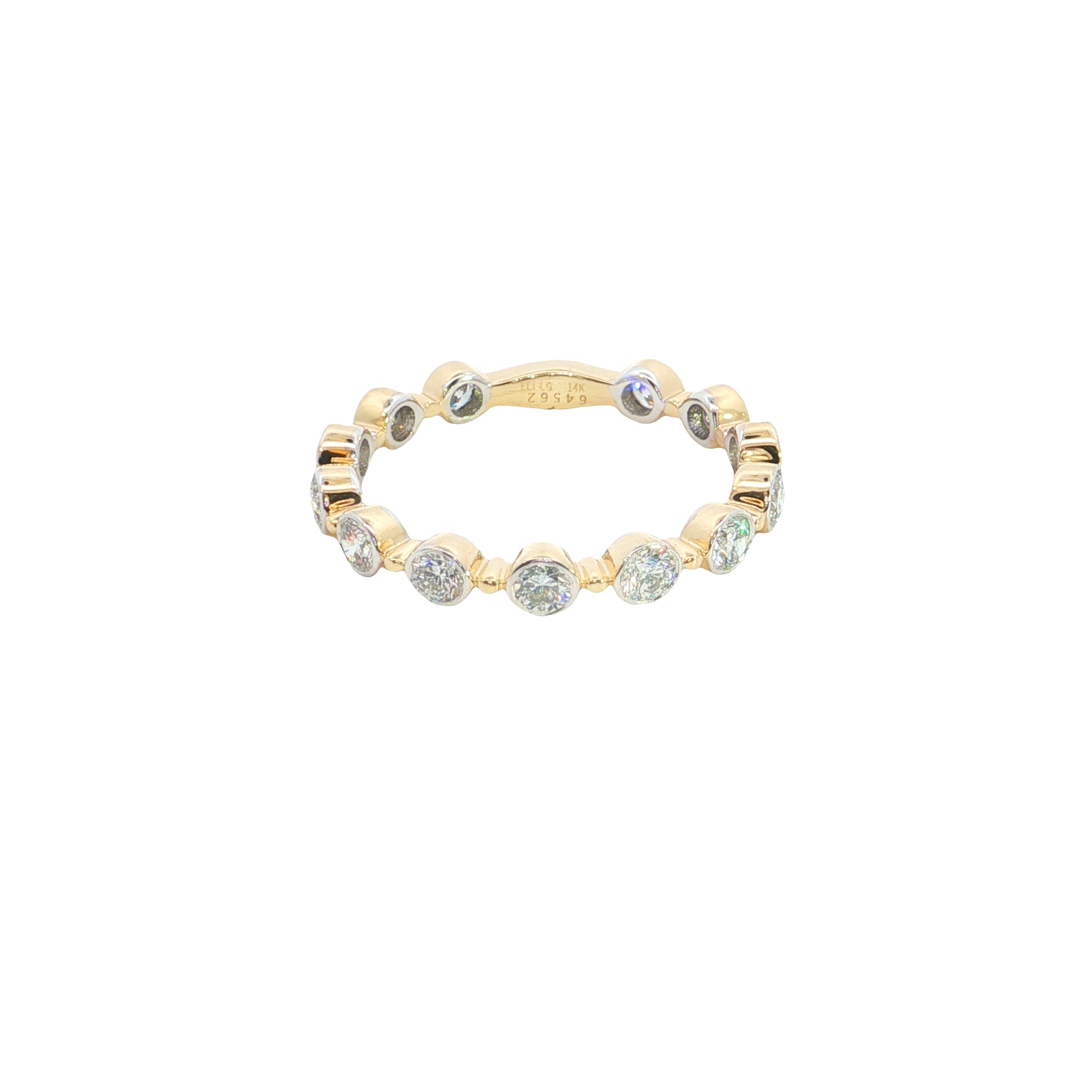 2.50 Carat Round Brilliant Cut Lab-Grown Diamond Bezel-Set Eternity Band