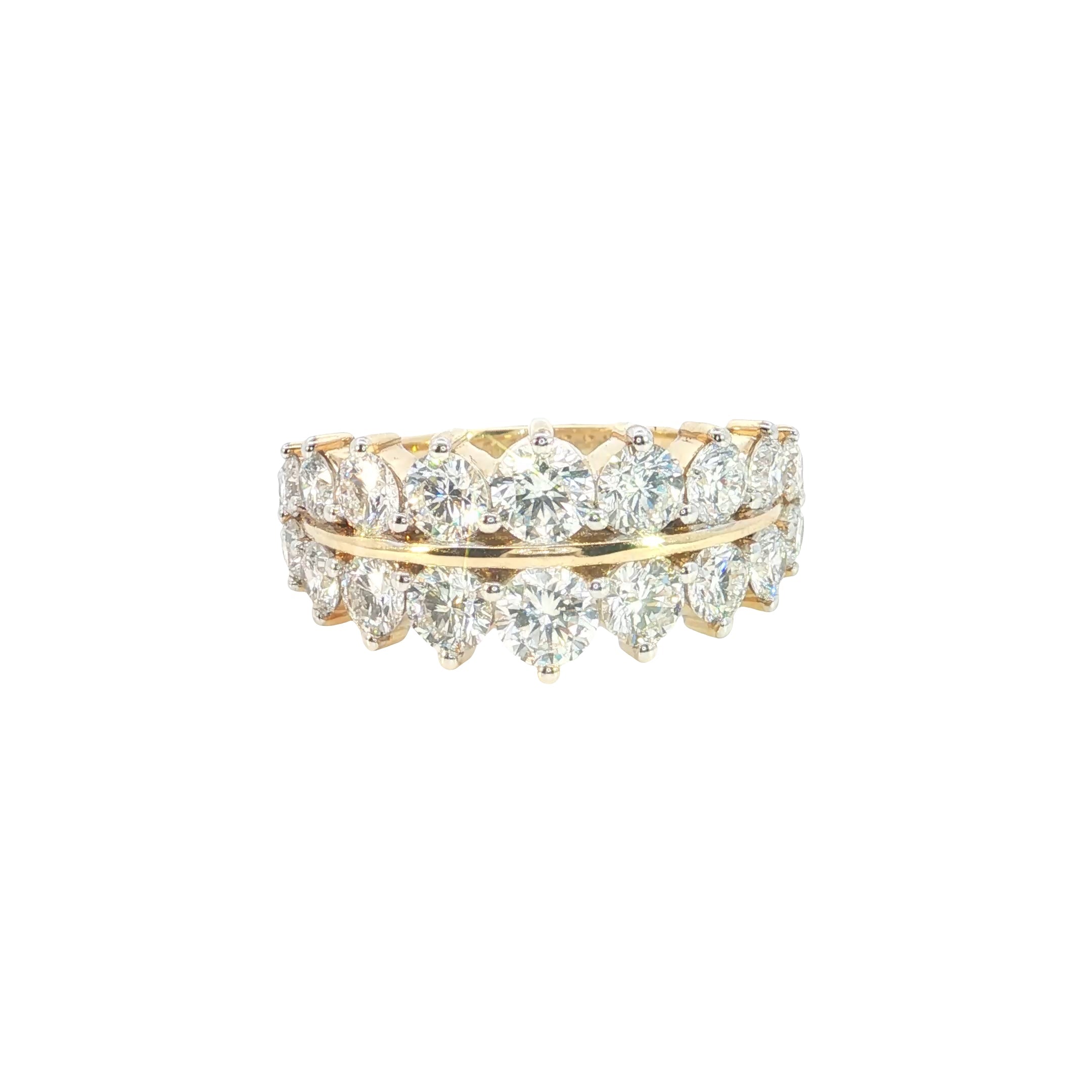 Round Brilliant Cut Lab grown Diamond fashion ring with prong setting