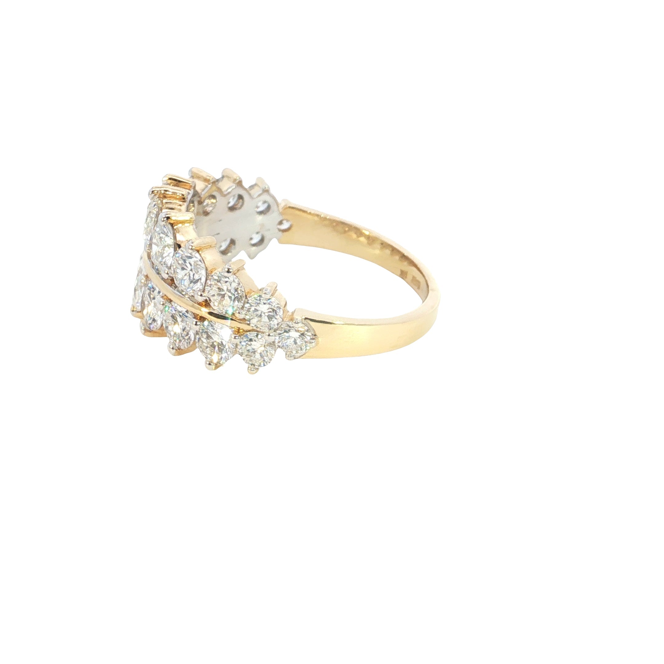 Round Brilliant Cut Lab grown Diamond fashion ring with prong setting