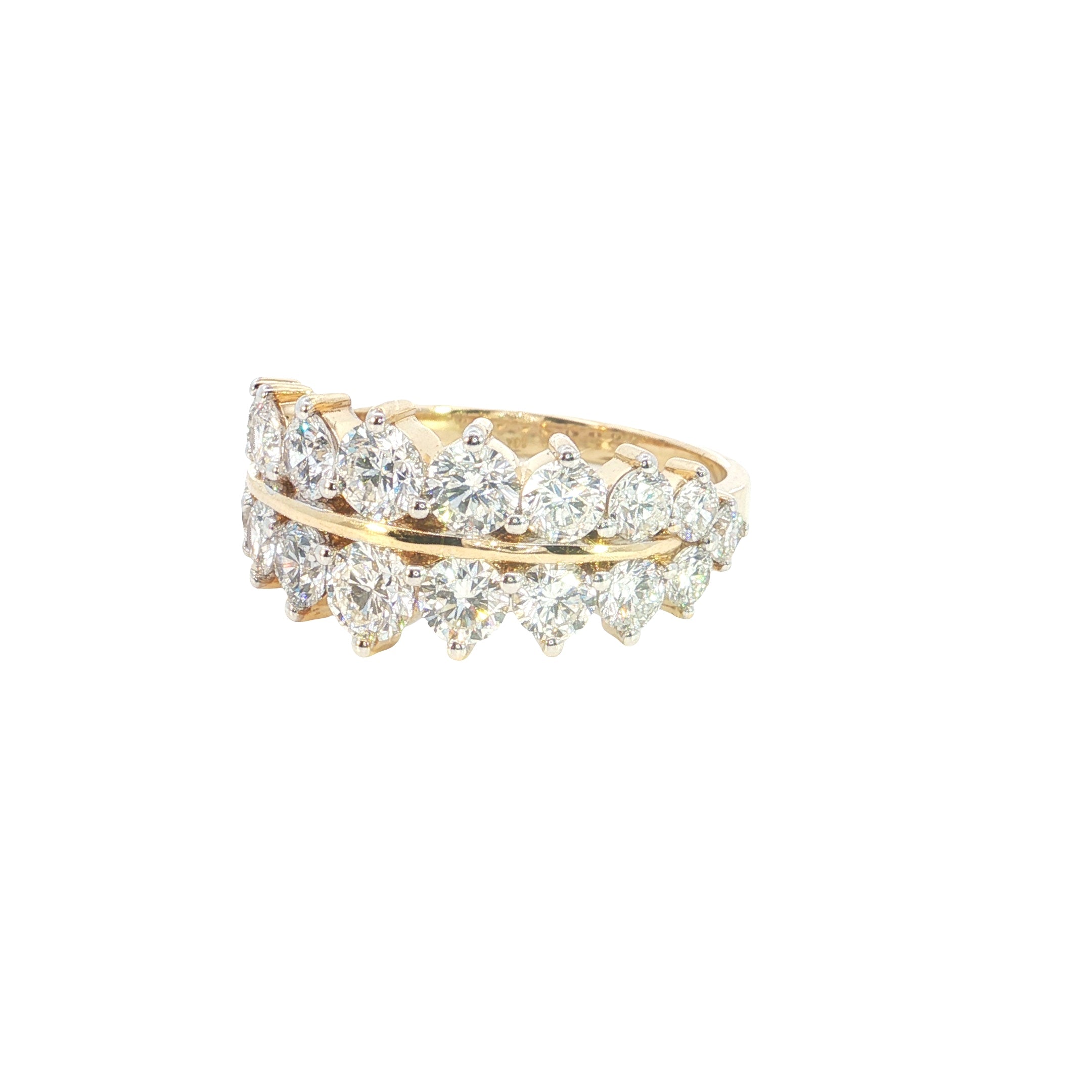 Round Brilliant Cut Lab grown Diamond fashion ring with prong setting
