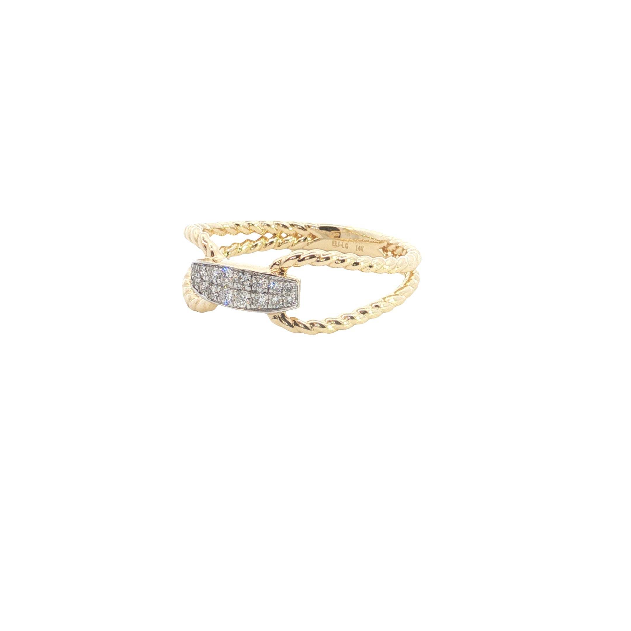 Round Brilliant Cut Lab grown Diamond with pave setting fashion ring