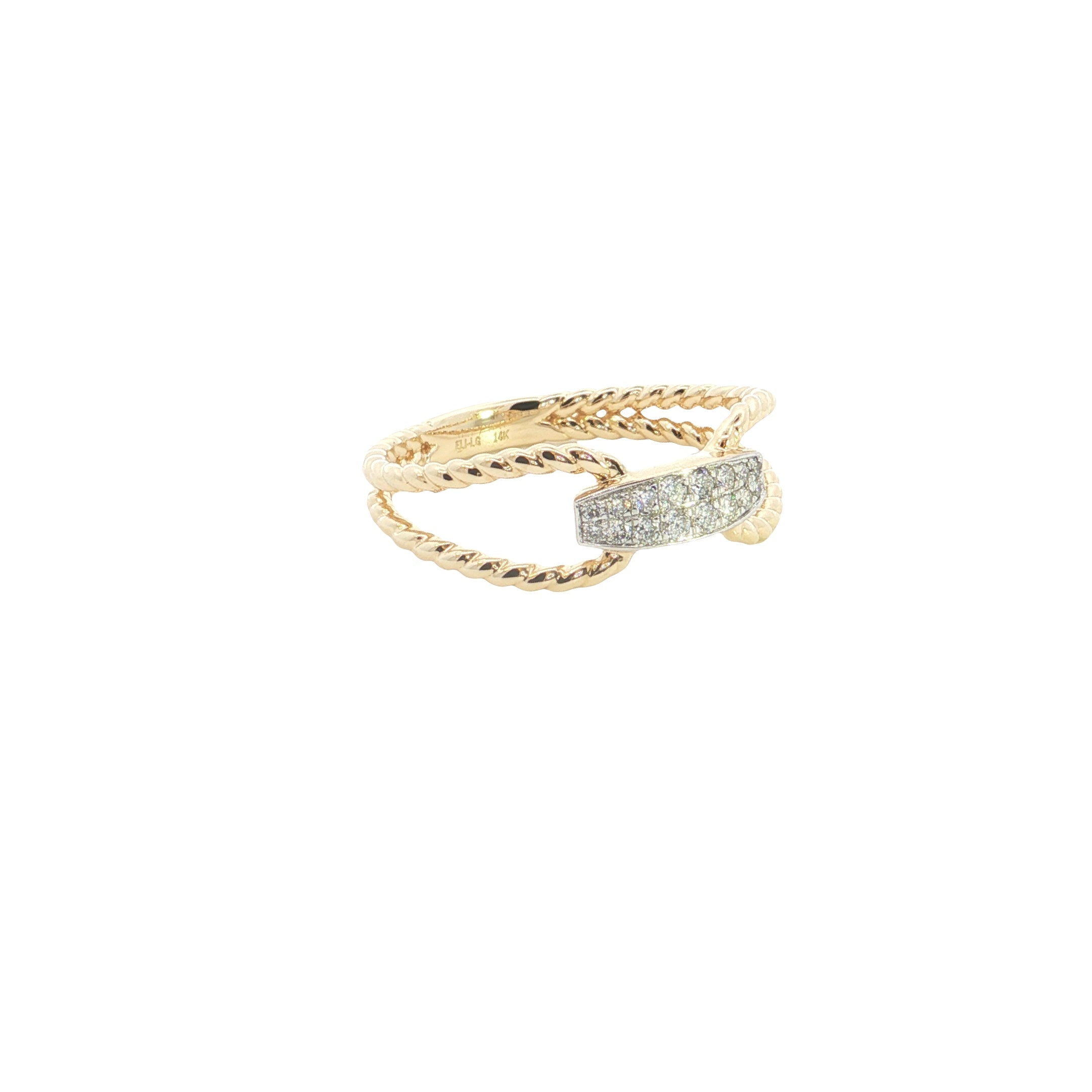 Round Brilliant Cut Lab grown Diamond with pave setting fashion ring
