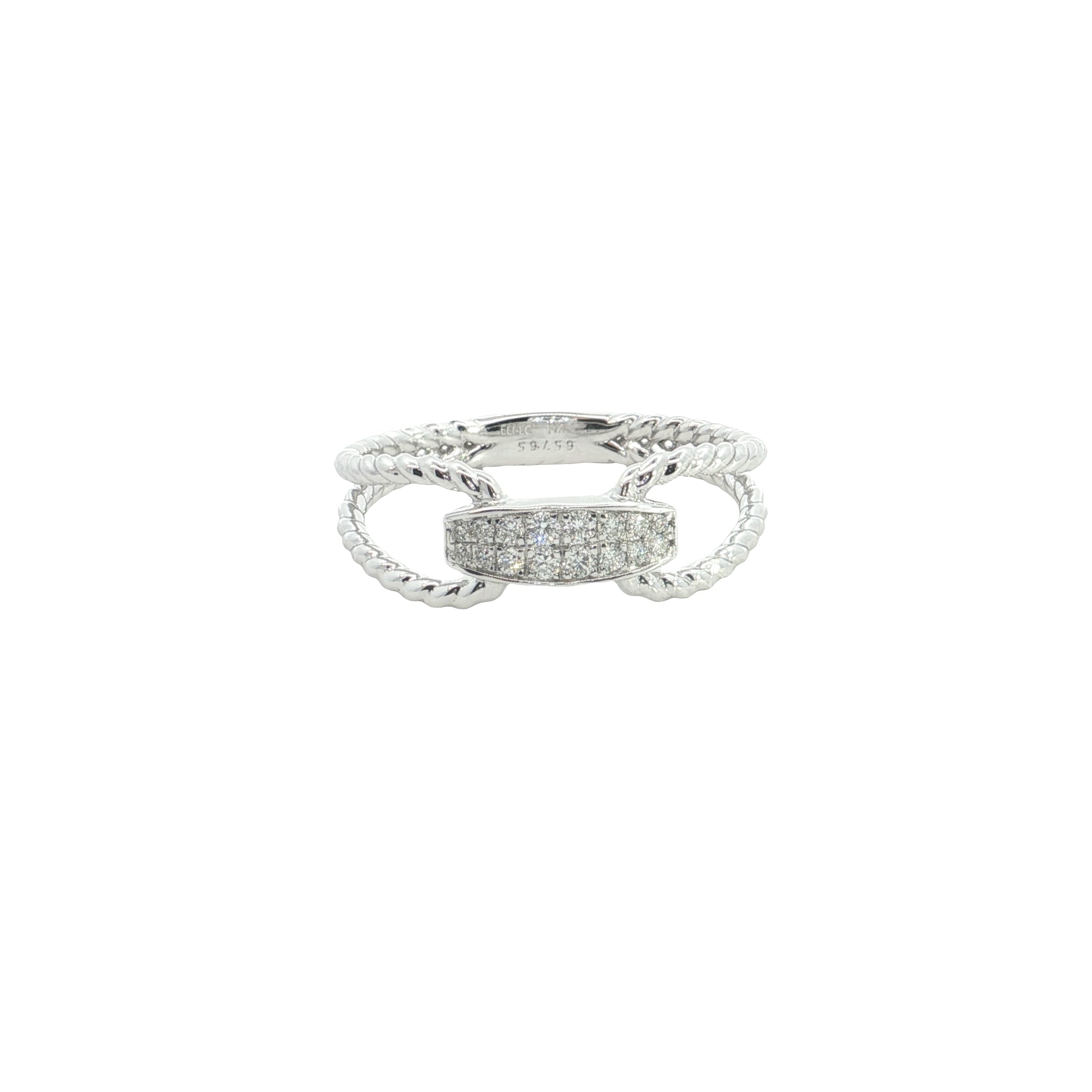Round Brilliant Cut Lab grown Diamond with pave setting fashion ring