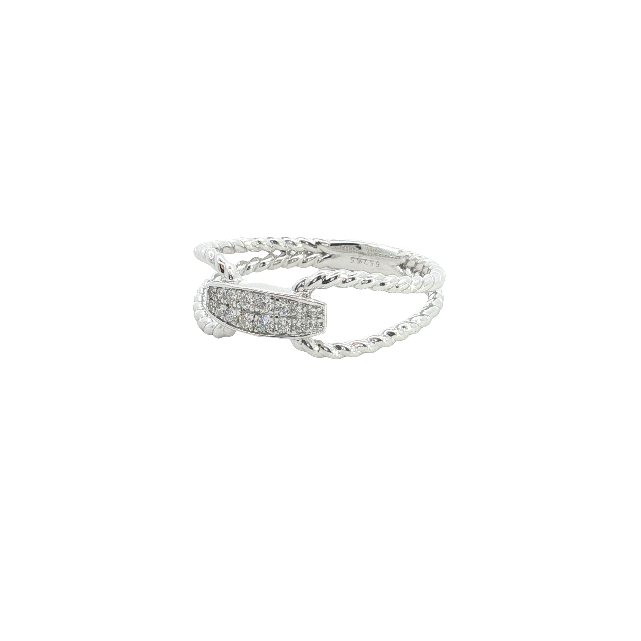 Round Brilliant Cut Lab grown Diamond with pave setting fashion ring