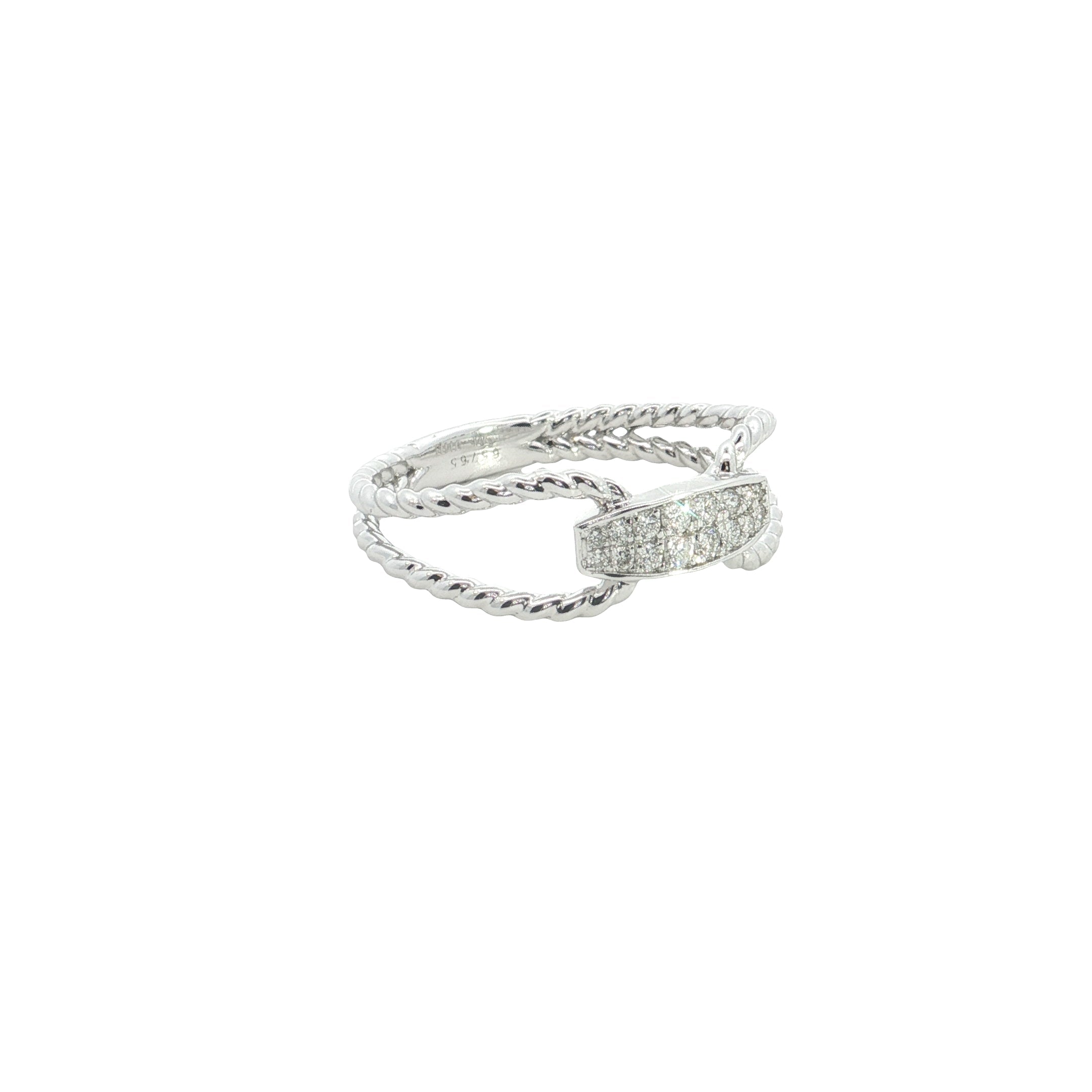 Round Brilliant Cut Lab grown Diamond with pave setting fashion ring
